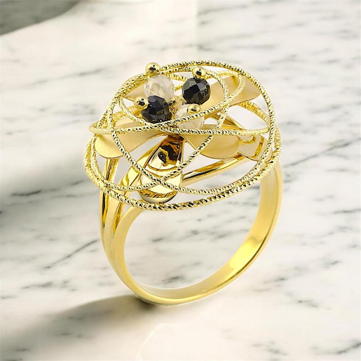 14 Ayar Altın Tasarım Yüzük  -  0191092