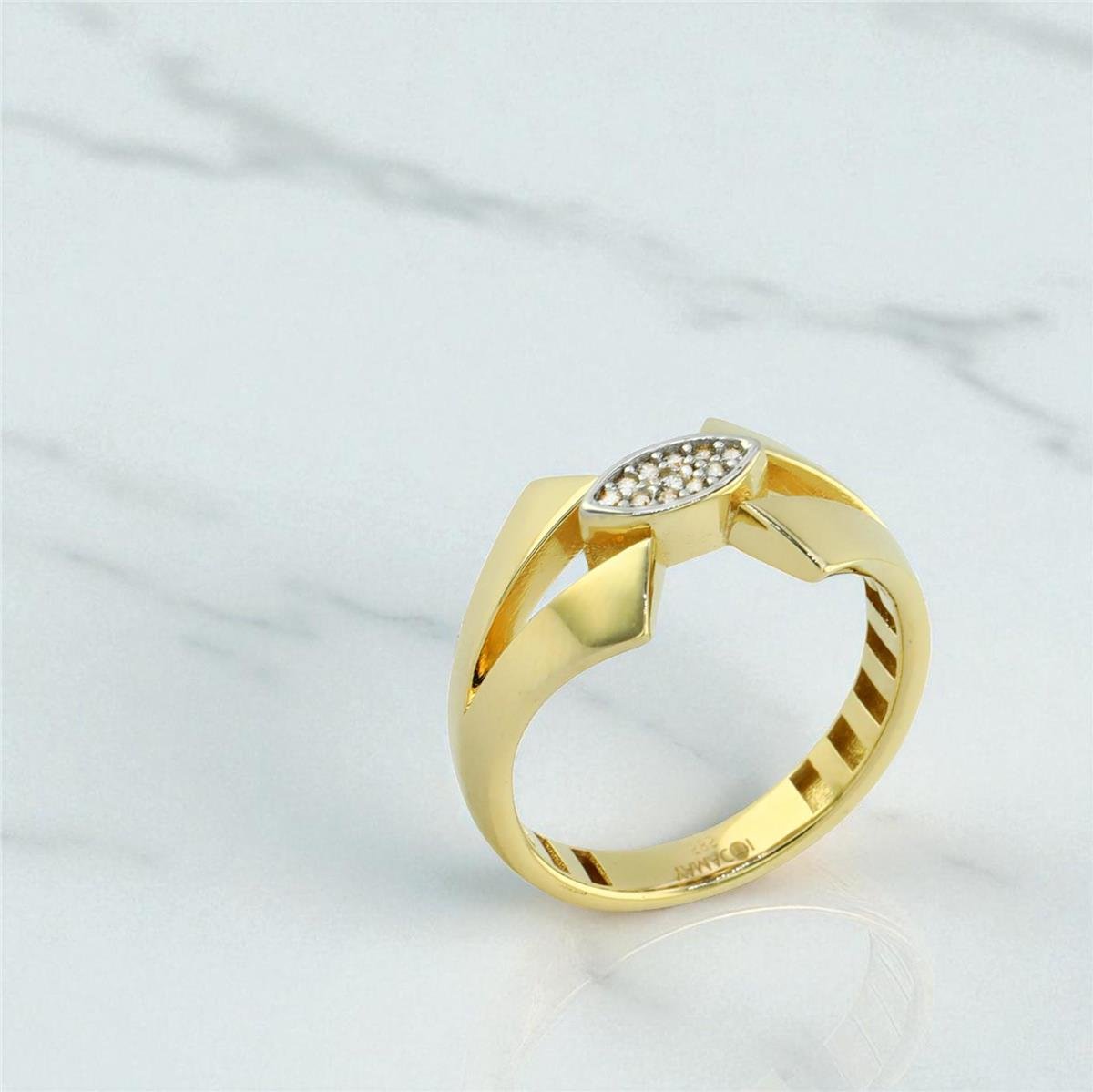 14 Ayar Altın Tasarım Yüzük  -  0194625