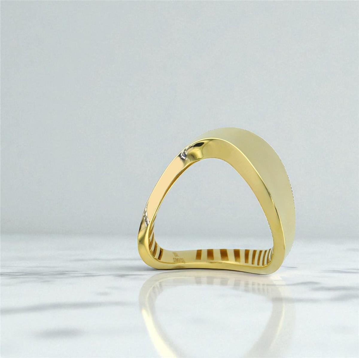 14 Ayar Altın Tasarım Yüzük  -  0194629