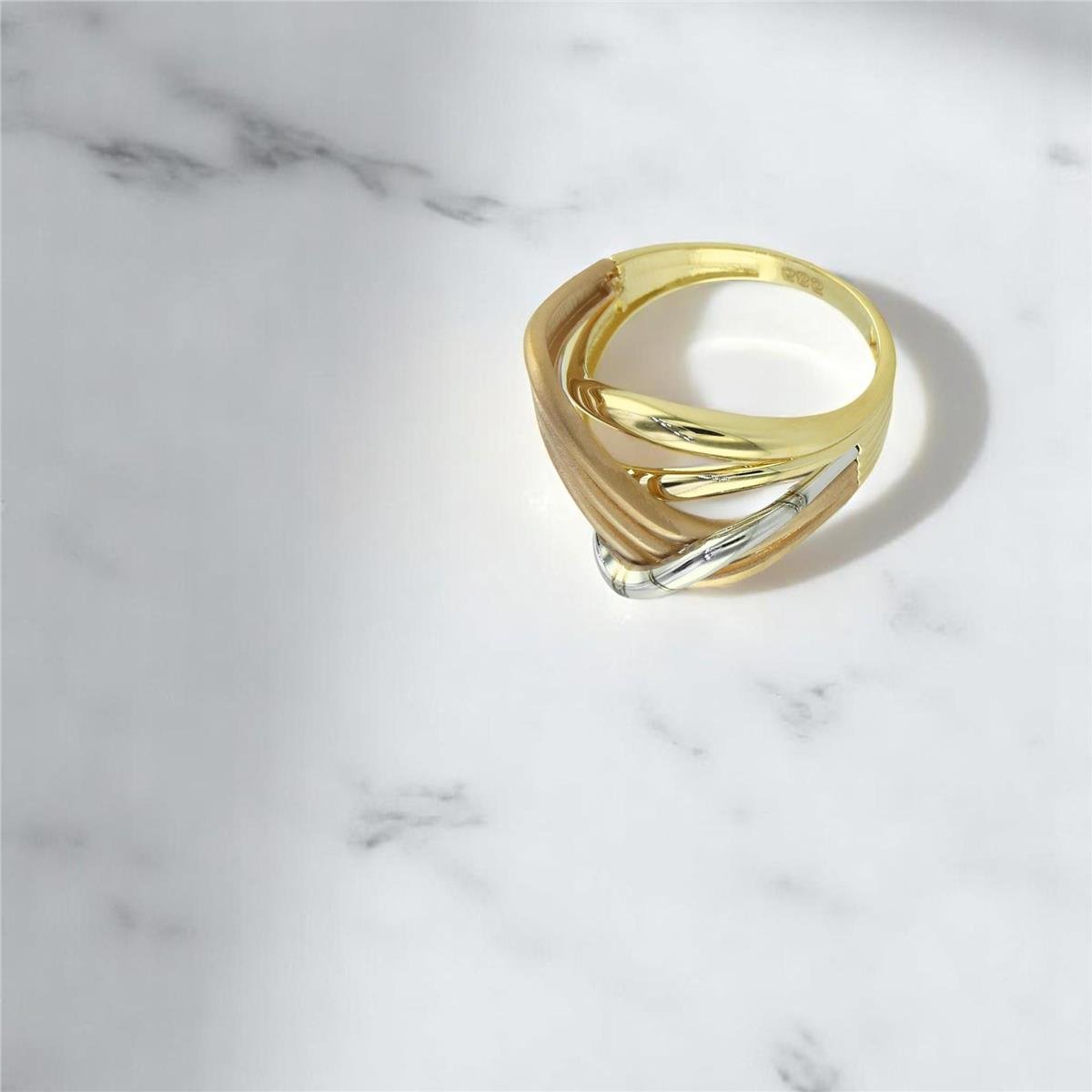 14 Ayar Altın Tasarım Yüzük  -  0196054