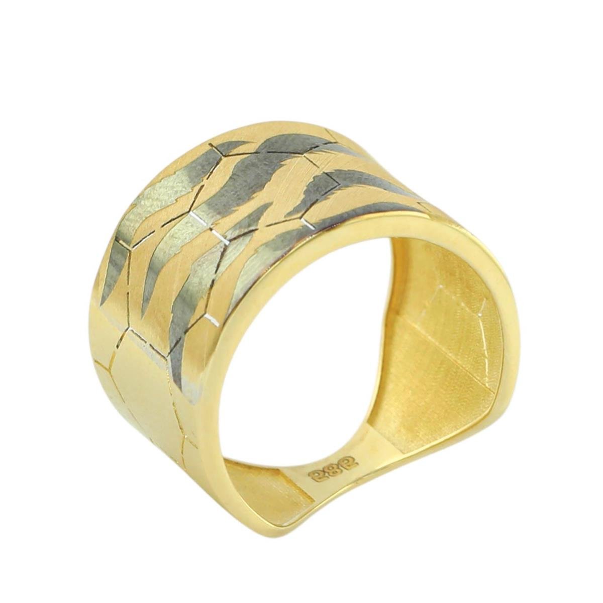 14 Ayar Altın Tasarım Yüzük  -  0196798