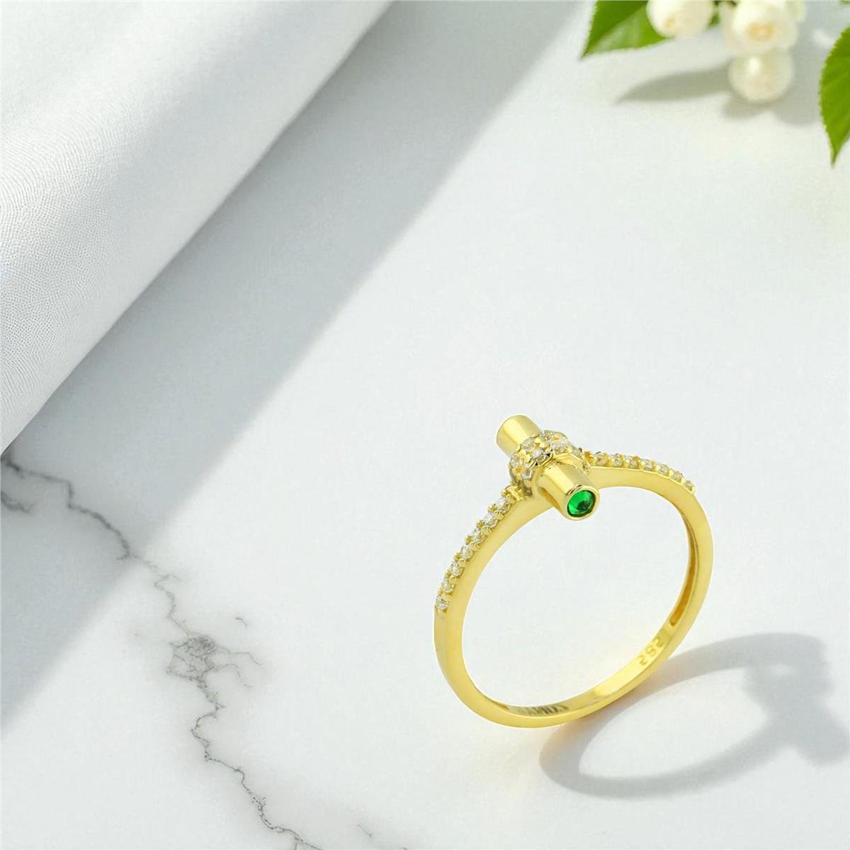 14 Ayar Altın Tasarım Yüzük  -  0197917