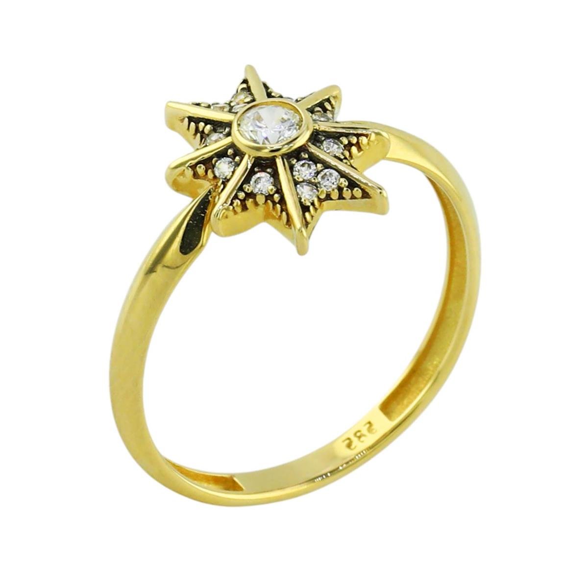 14 Ayar Altın Tasarım Yüzük  -  0197923