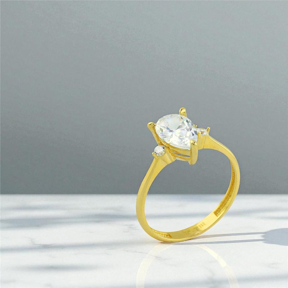 14 Ayar Altın Tasarım Yüzük  -  0198015