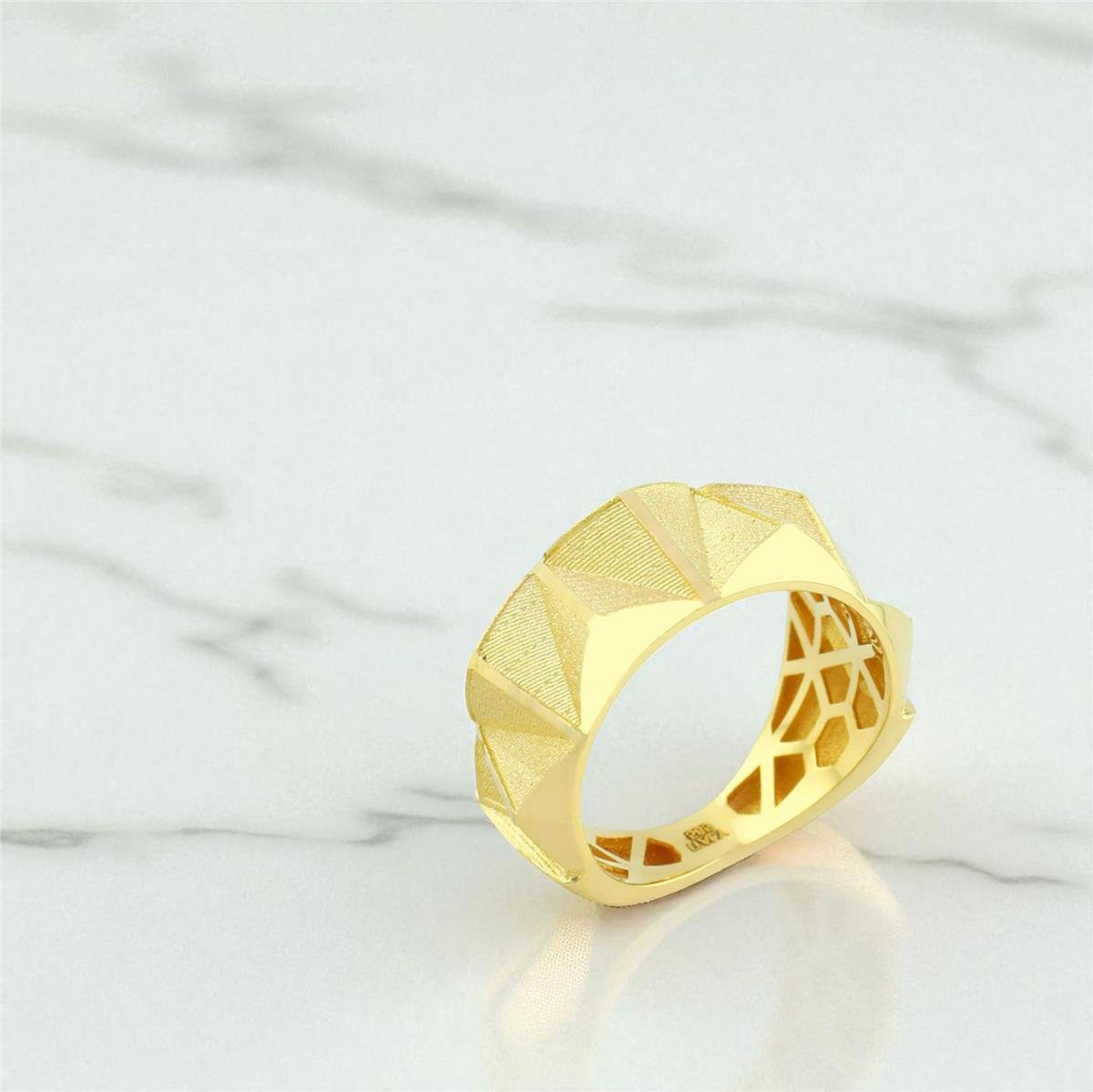 14 Ayar Altın Tasarım Yüzük  -  0198203