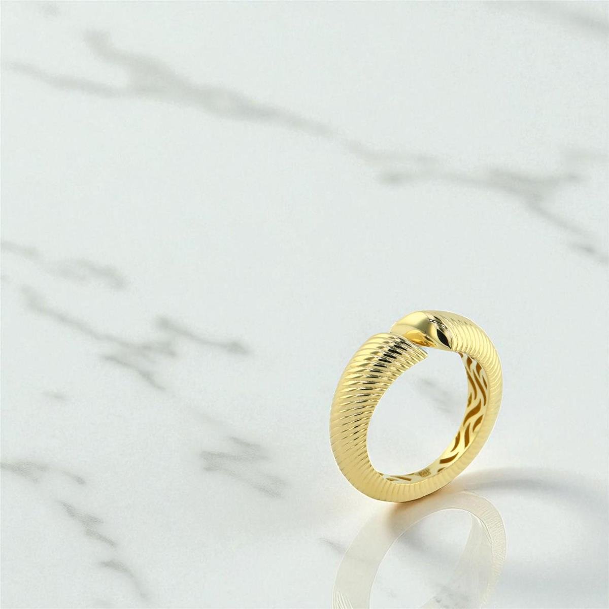 14 Ayar Altın Tasarım Yüzük  -  0198204