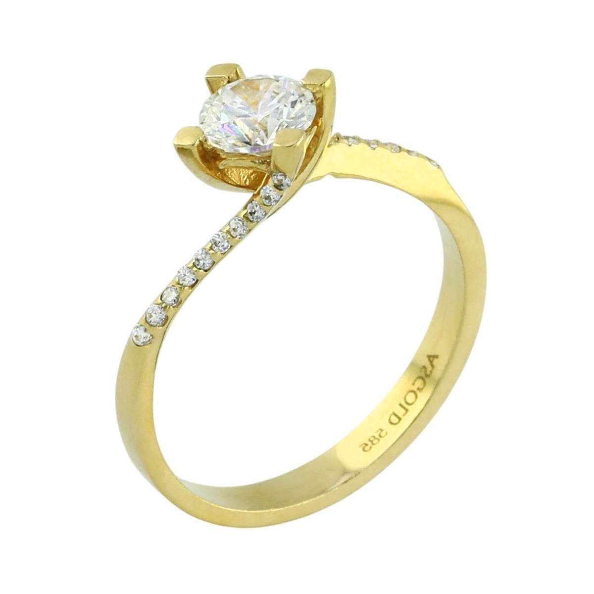 14 Ayar Altın Tasarım Yüzük  -  0198851