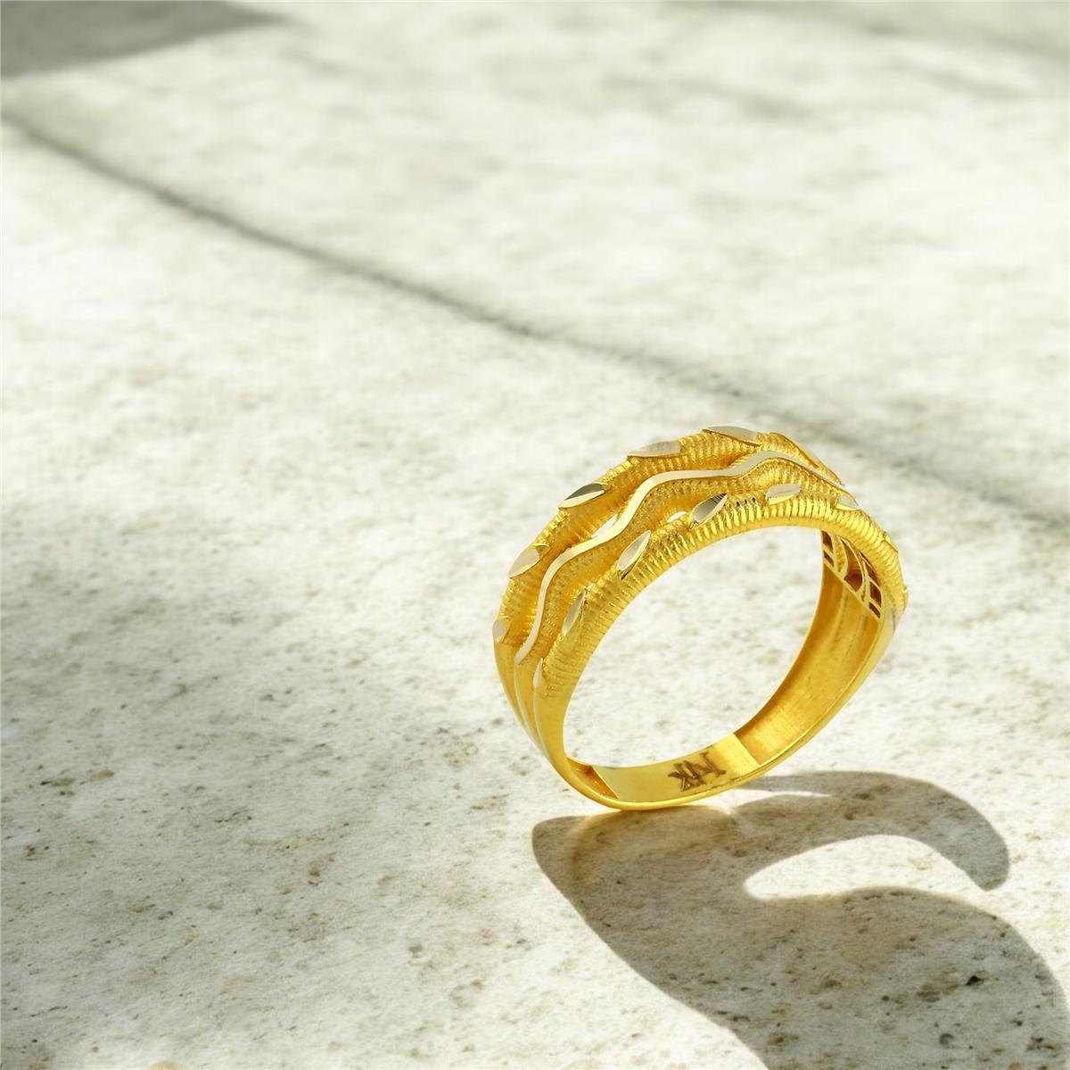 14 Ayar Altın Tasarım Yüzük  -  0198958