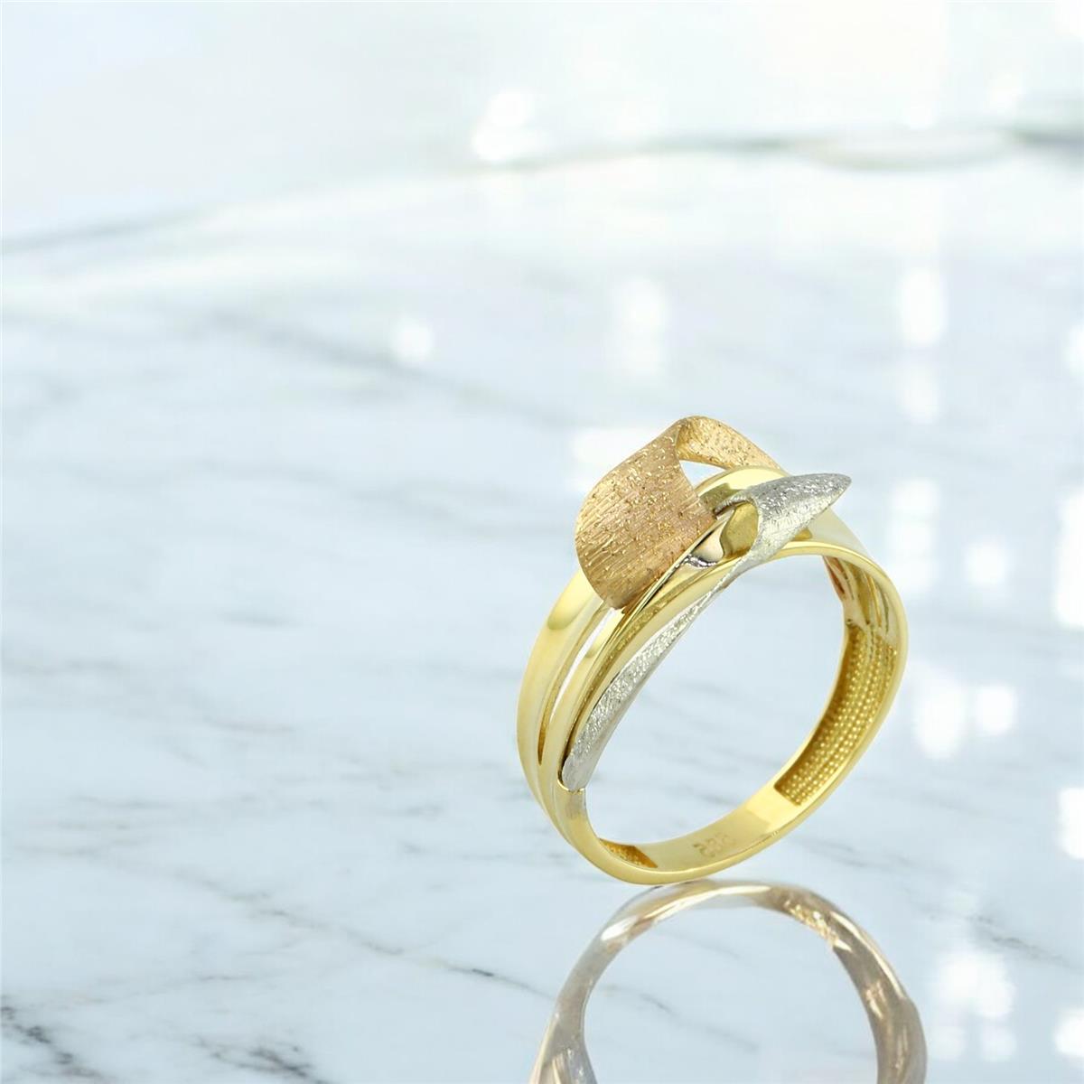 14 Ayar Altın Tasarım Yüzük  -  0198974