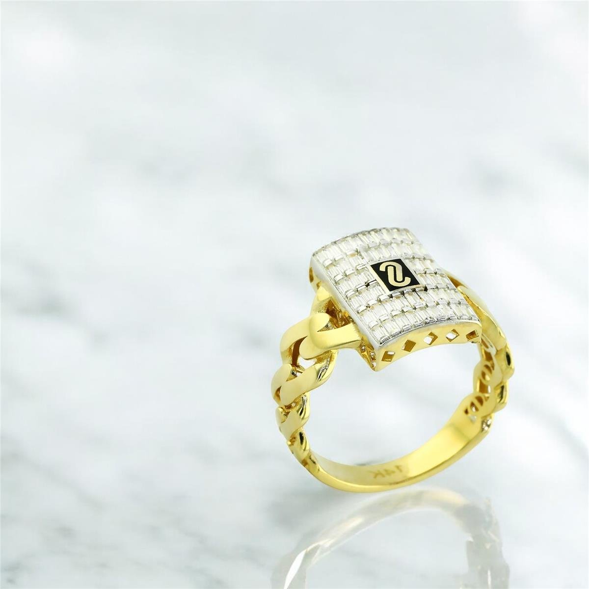 14 Ayar Altın Tasarım Yüzük  -  0199079