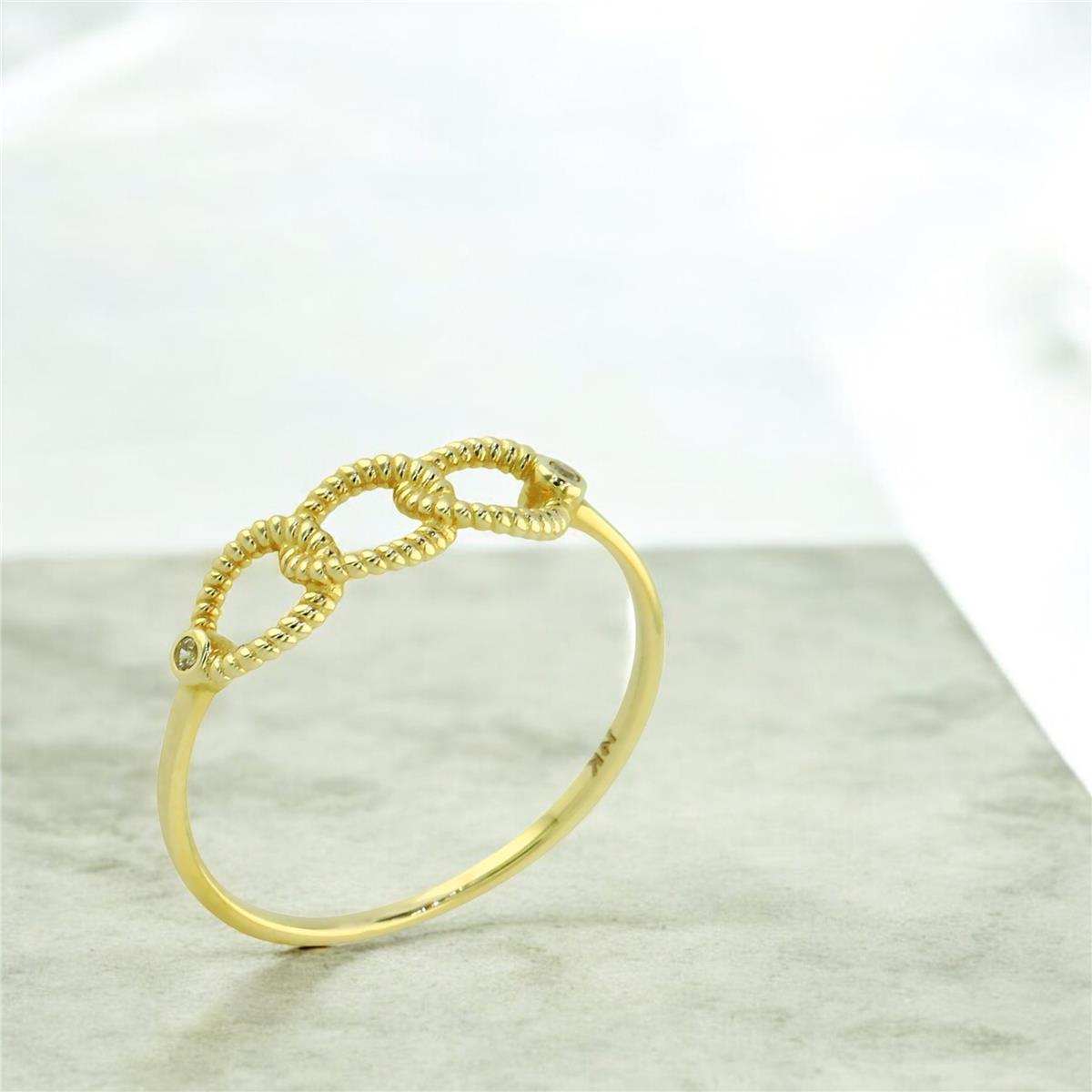 14 Ayar Altın Tasarım Yüzük  -  0201356