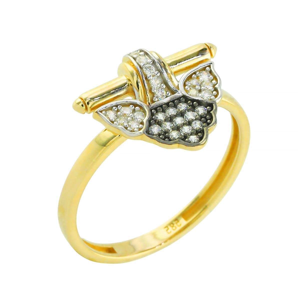 14 Ayar Altın Tasarım Yüzük  -  0201768