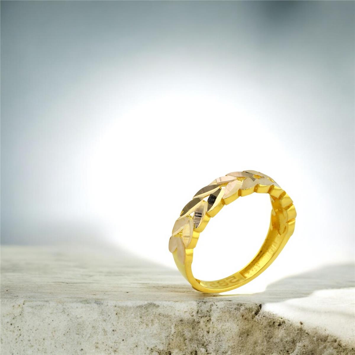 14 Ayar Altın Tasarım Yüzük  -  0202556