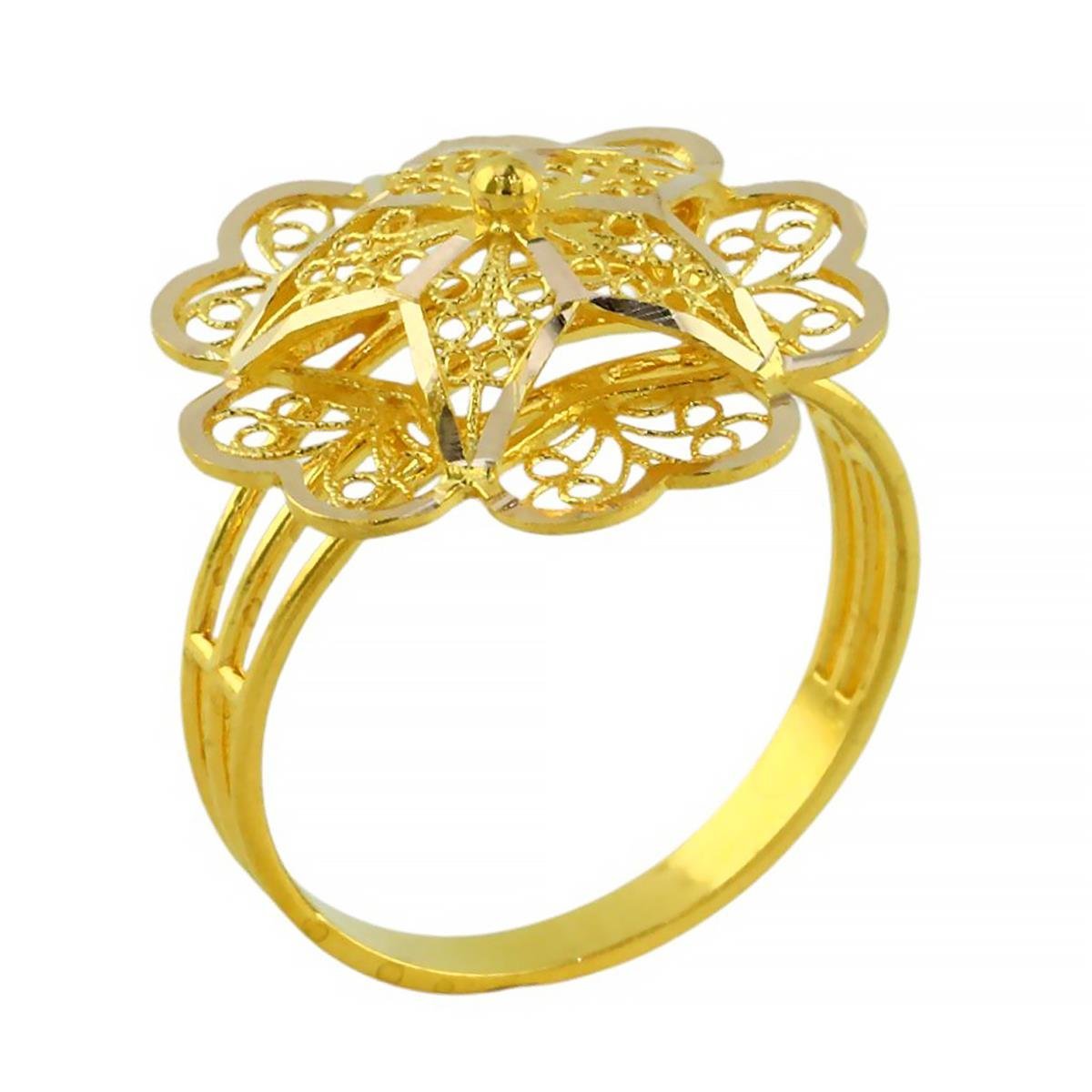 14 Ayar Altın Tasarım Yüzük  -  0202666