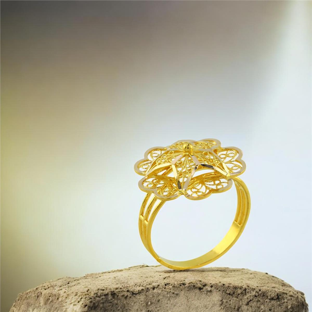 14 Ayar Altın Tasarım Yüzük  -  0202666