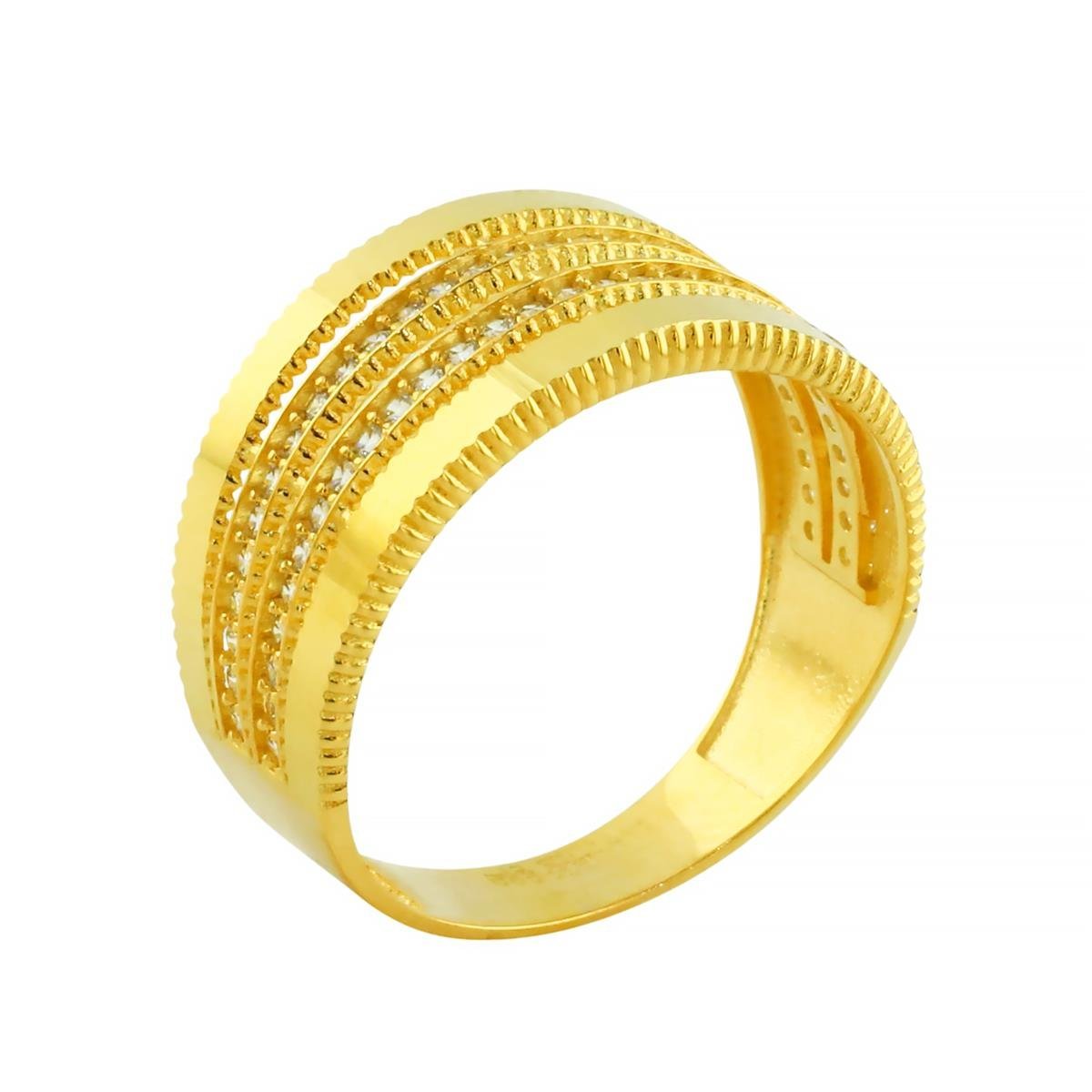 14 Ayar Altın Tasarım Yüzük  -  0202675