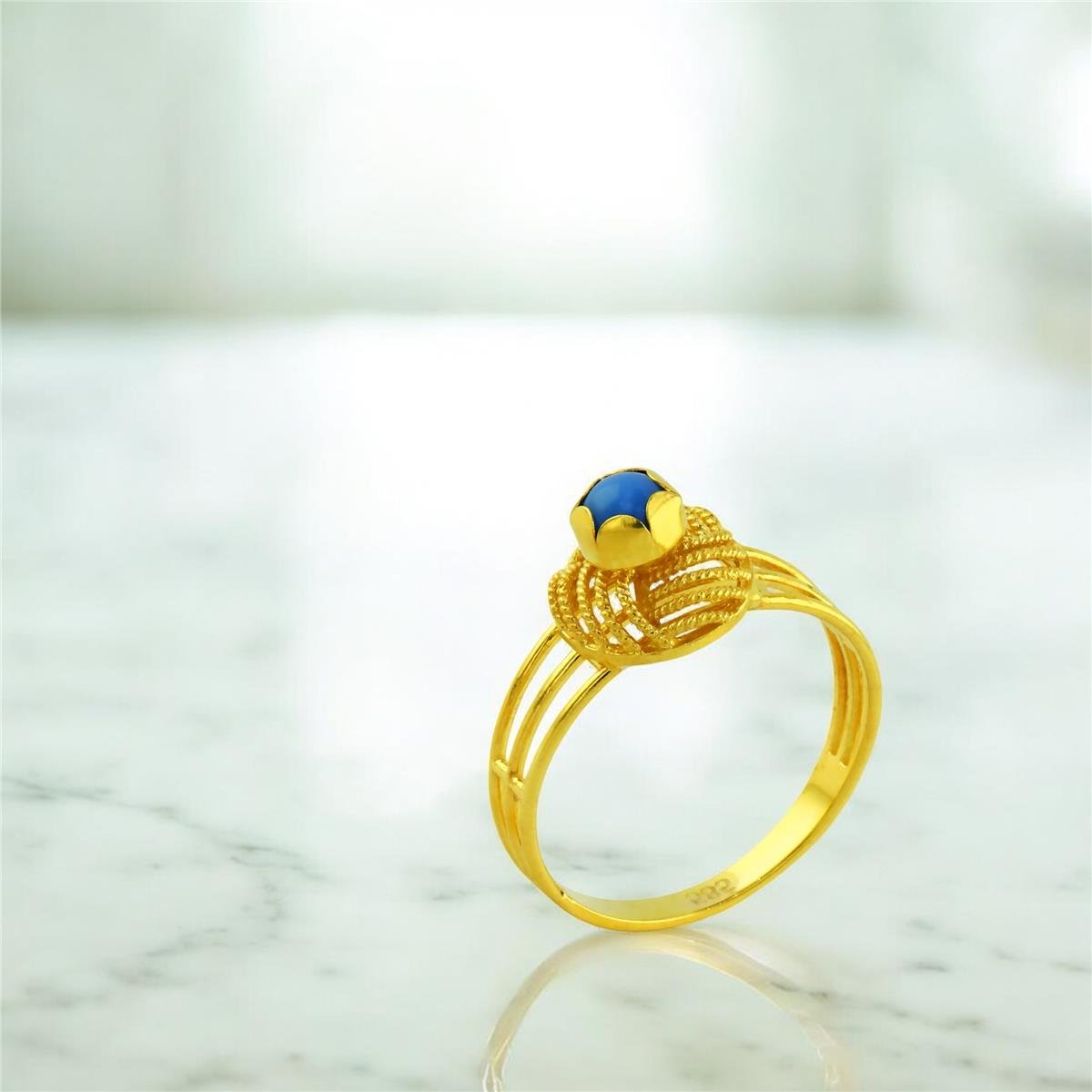 14 Ayar Altın Tasarım Yüzük  -  0202680