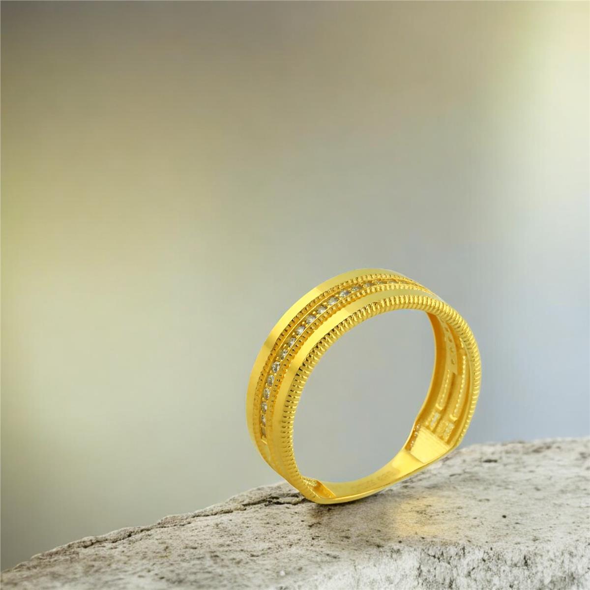 14 Ayar Altın Tasarım Yüzük  -  0202682