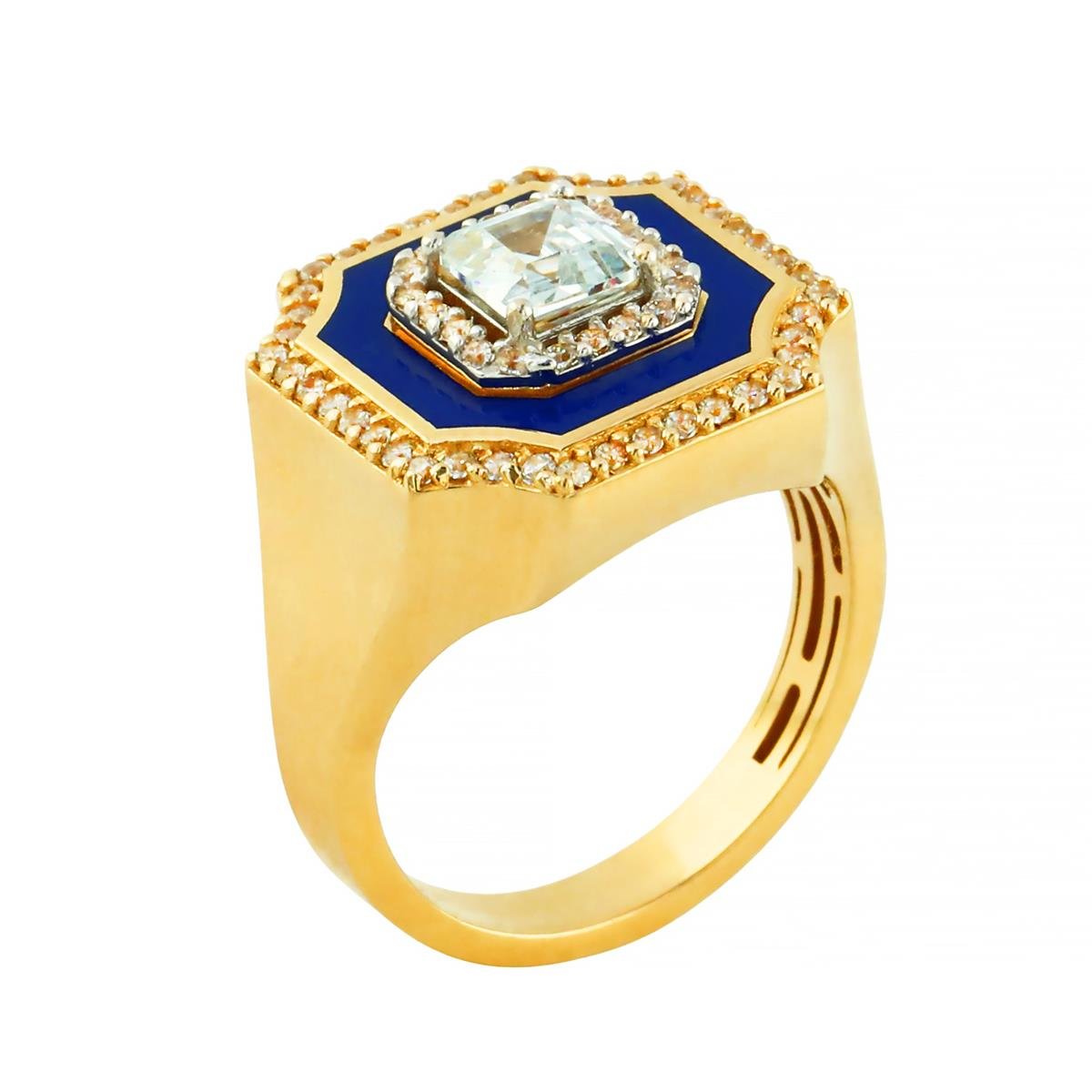 14 Ayar Altın Tasarım Yüzük  -  0202882