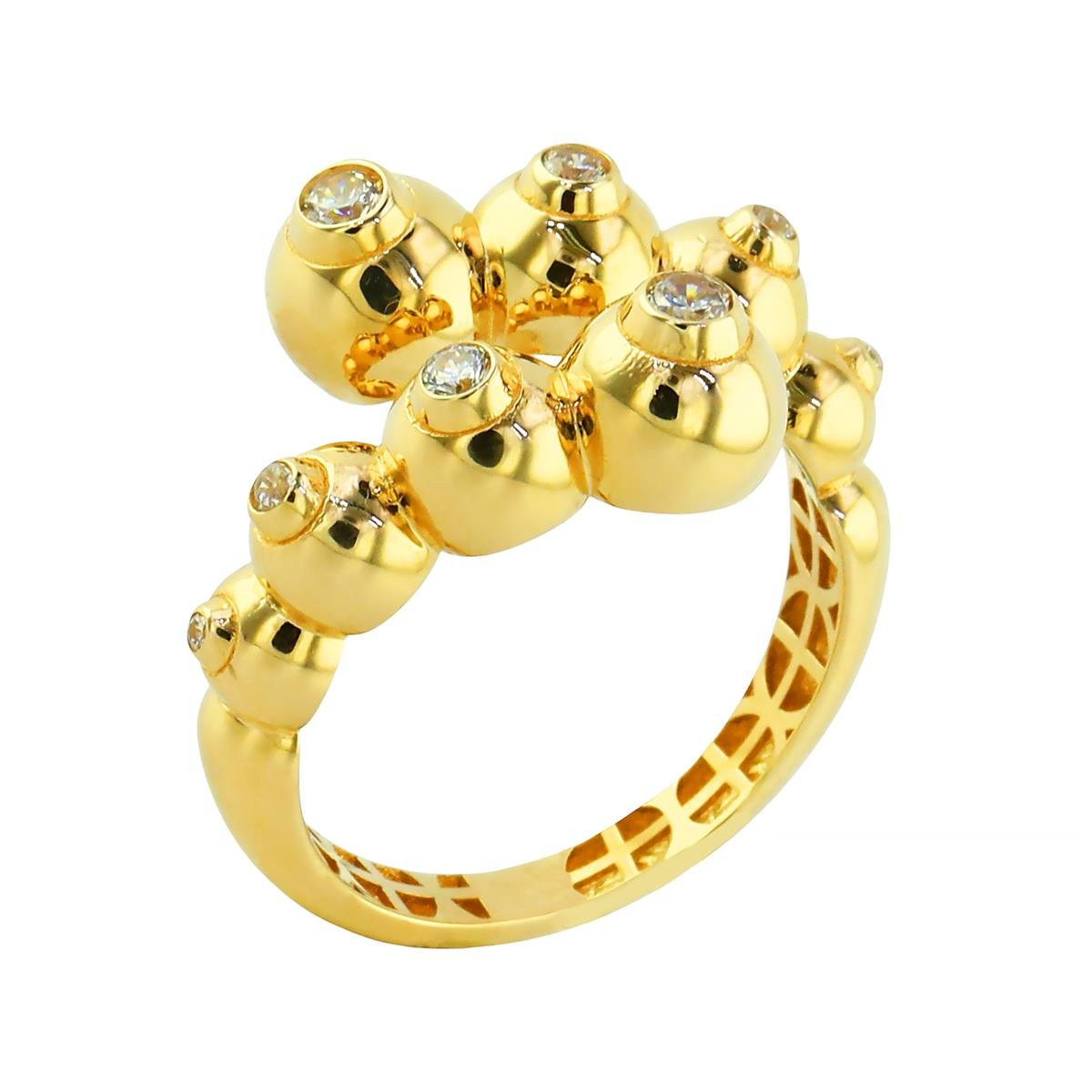 14 Ayar Altın Tasarım Yüzük  -  0203321