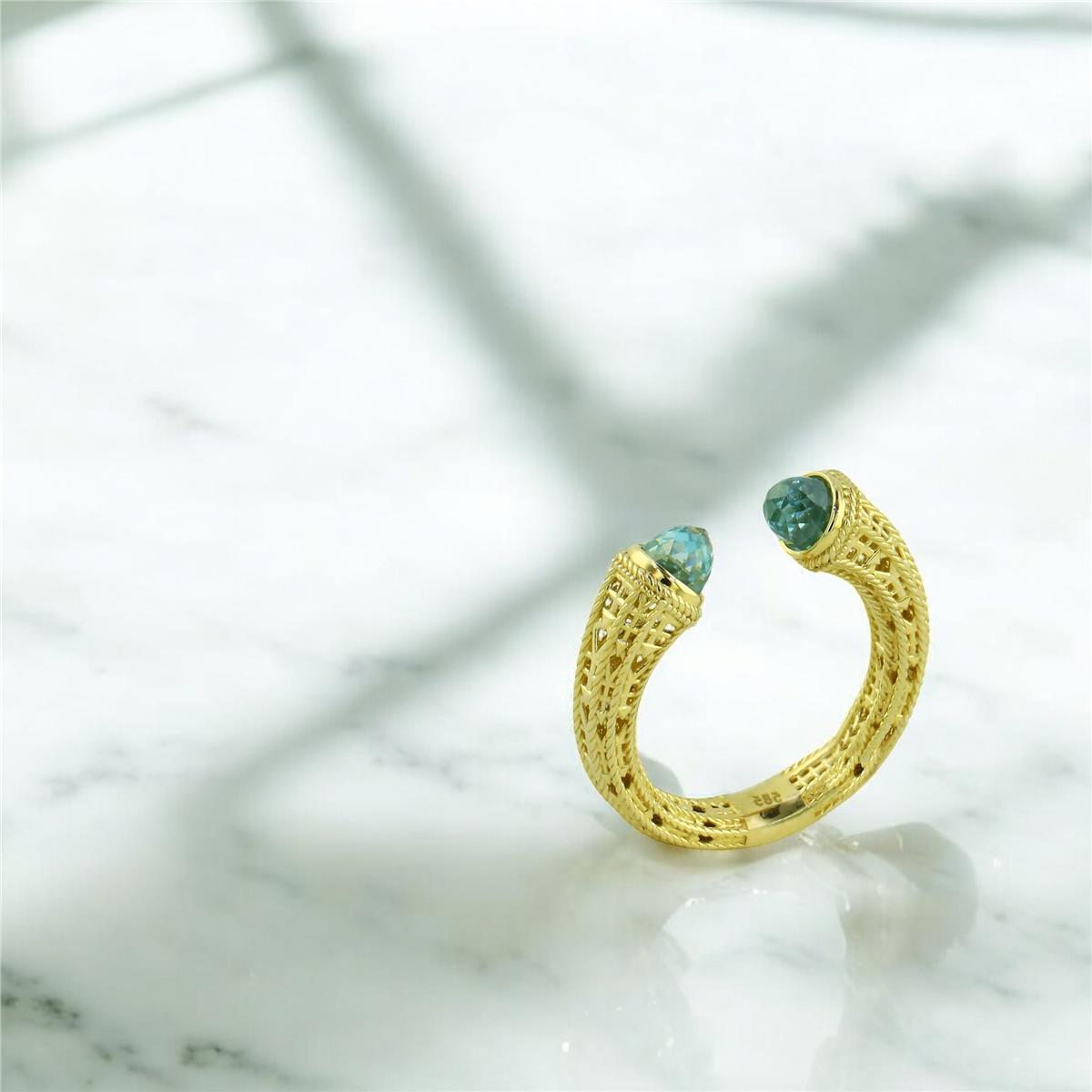 14 Ayar Altın Tasarım Yüzük  -  0203463