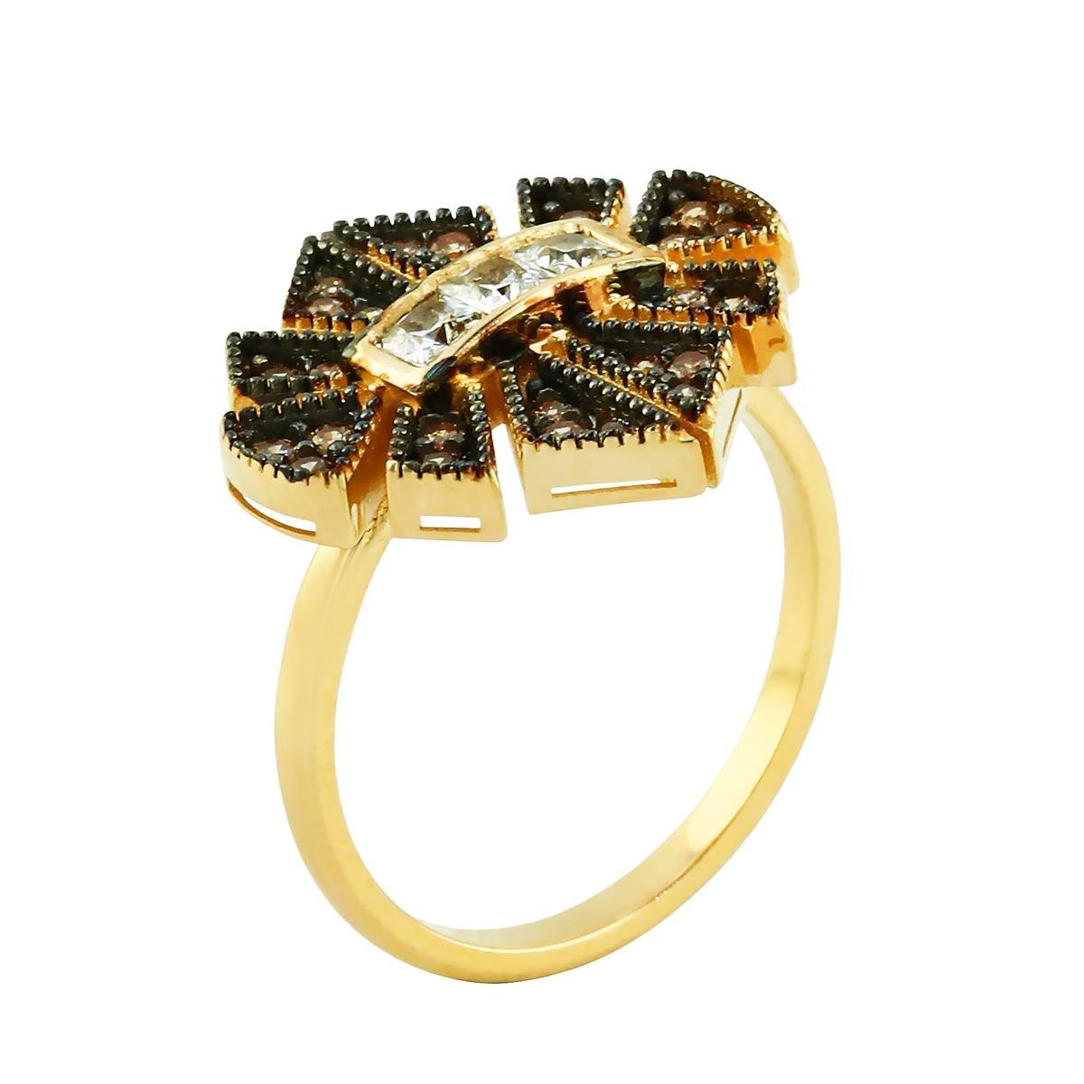 14 Ayar Altın Tasarım Yüzük  -  0203714