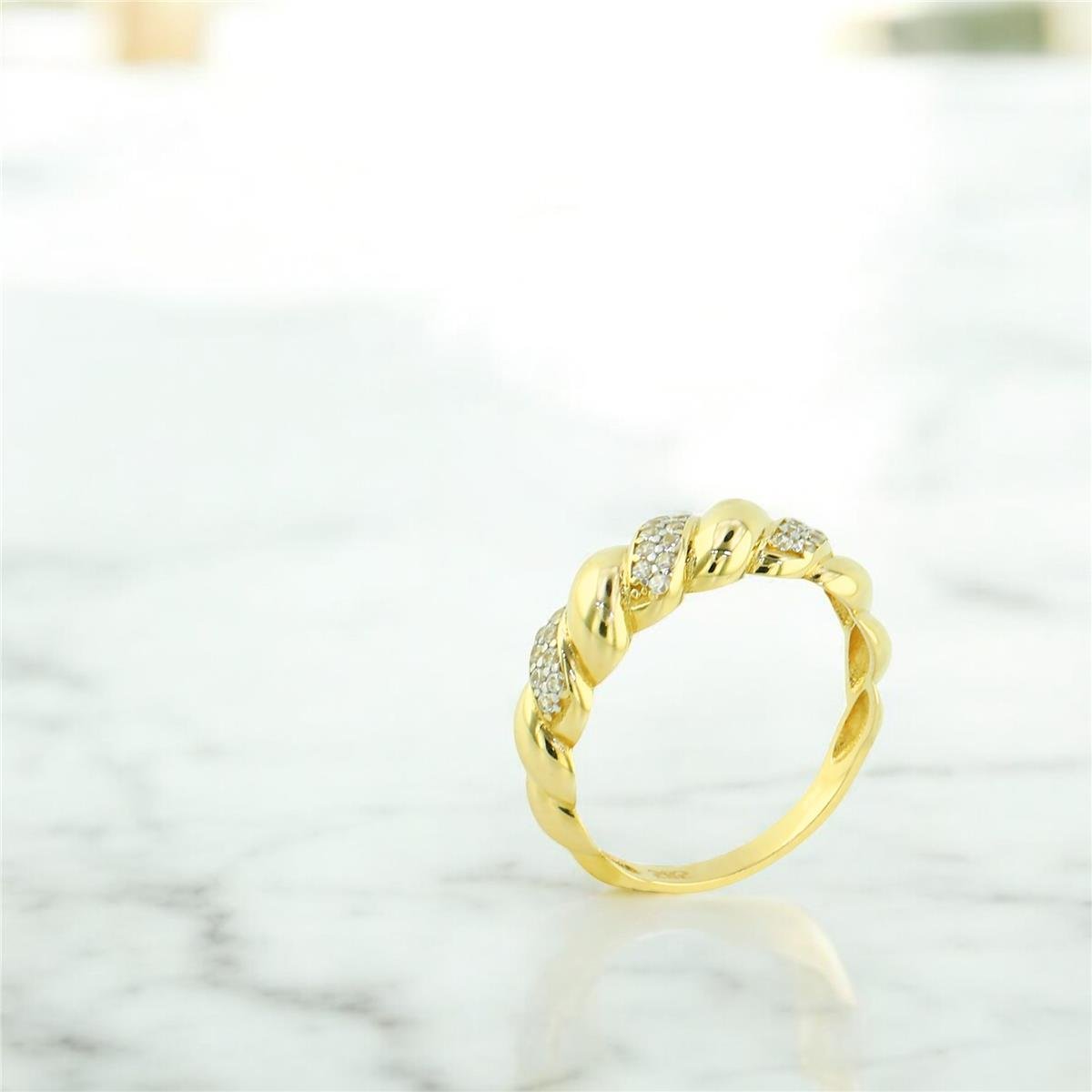 14 Ayar Altın Tasarım Yüzük  -  0205107