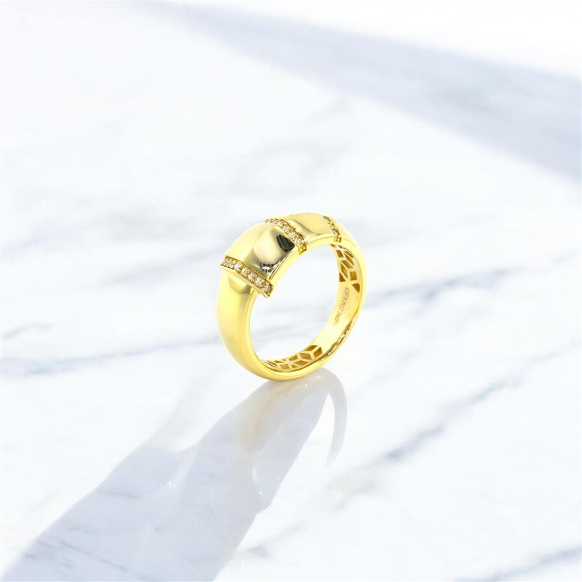 14 Ayar Altın Tasarım Yüzük  -  F003574