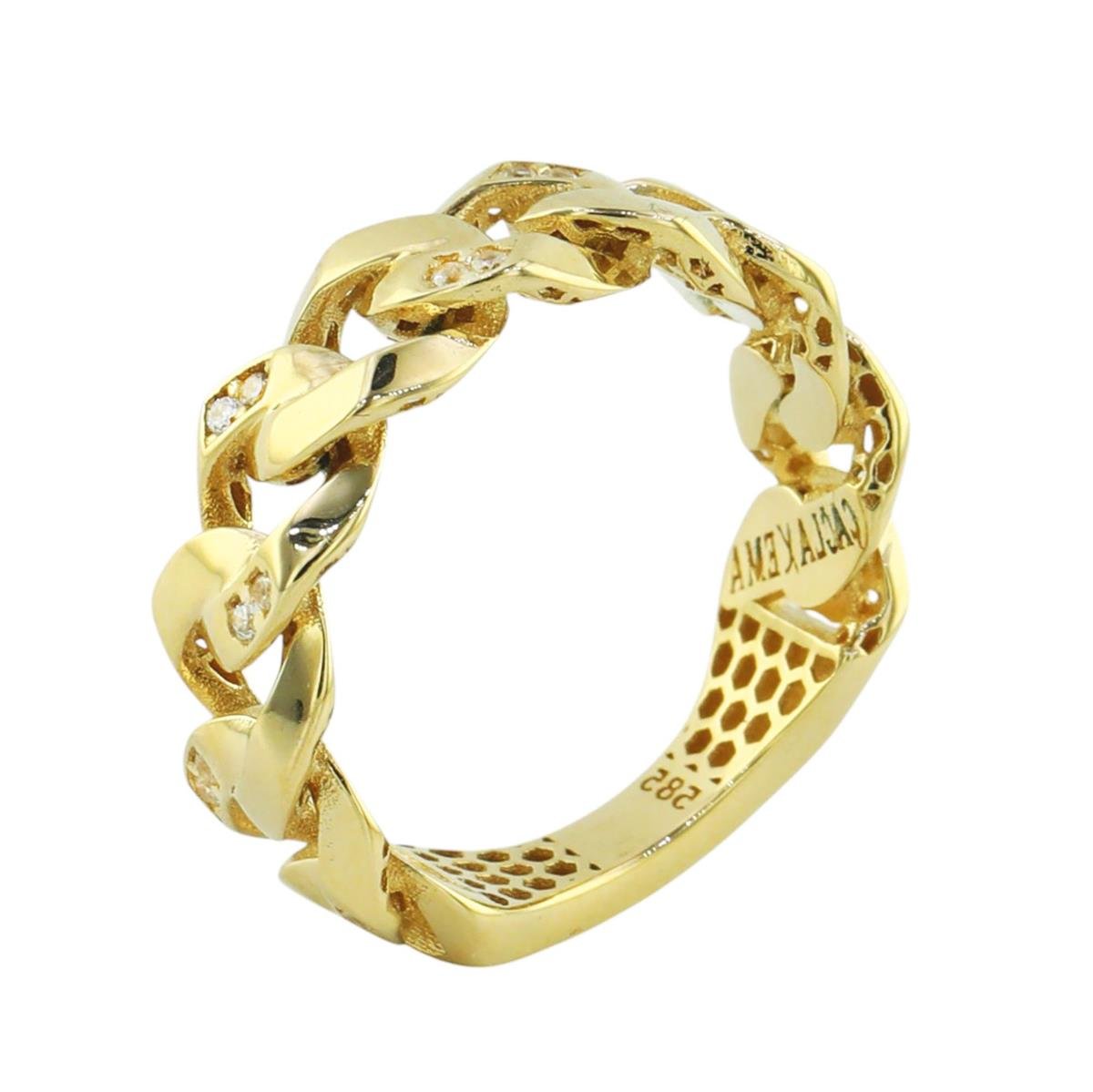 14 Ayar Altın Tasarım Yüzük  -  F004613