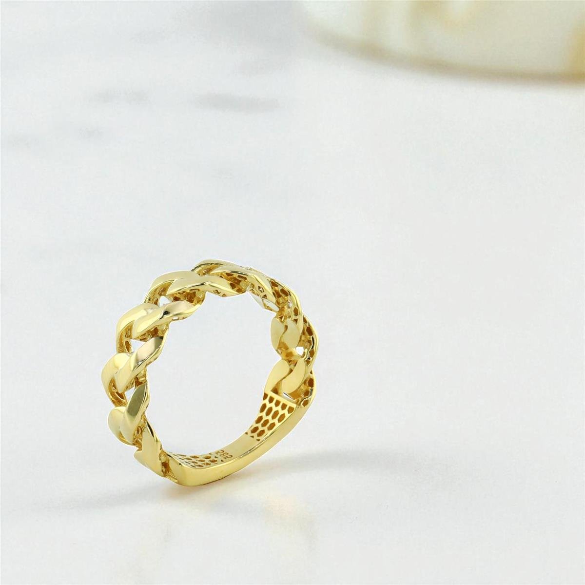 14 Ayar Altın Tasarım Yüzük  -  F004615