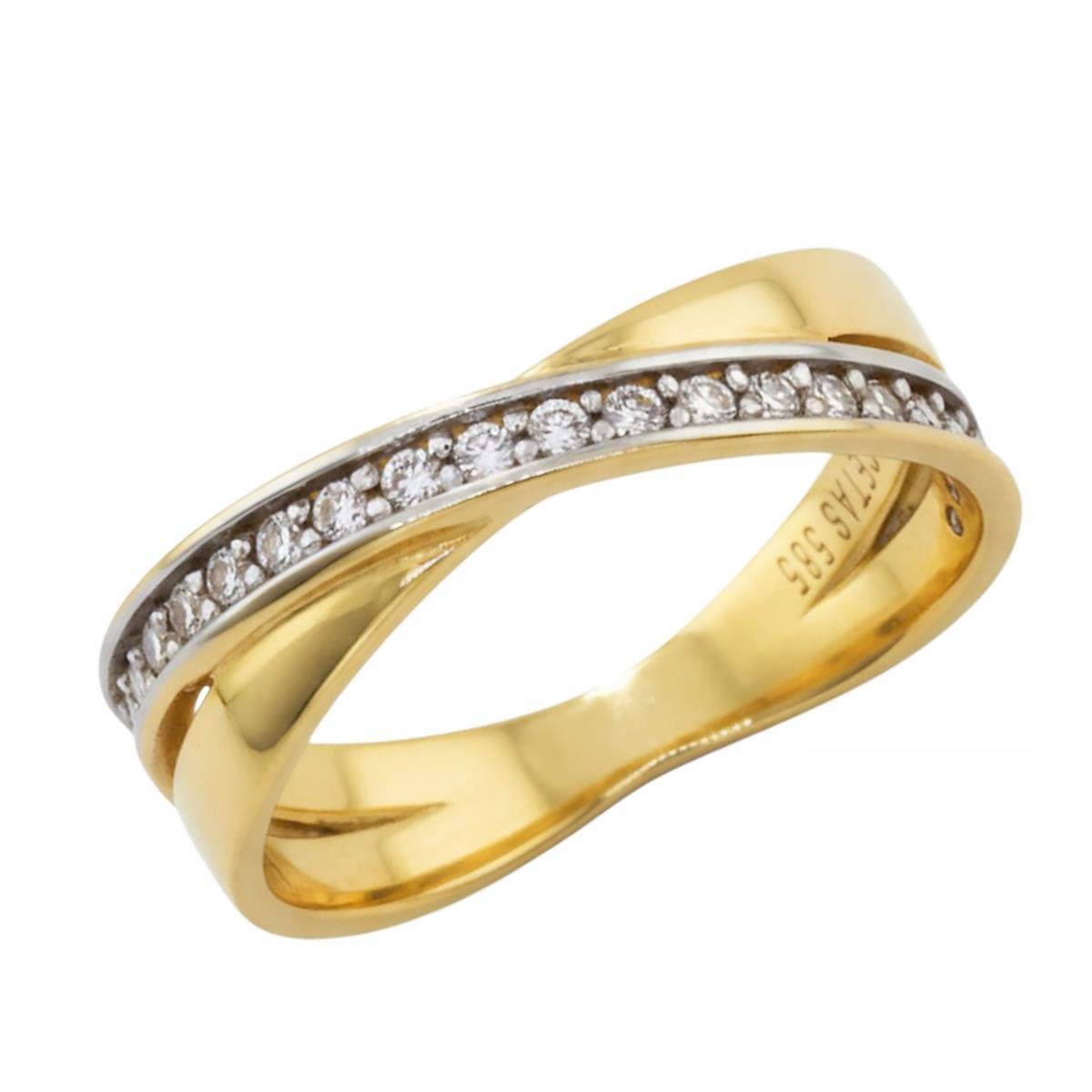 14 Ayar Altın Tasarım Yüzük  -  K205923