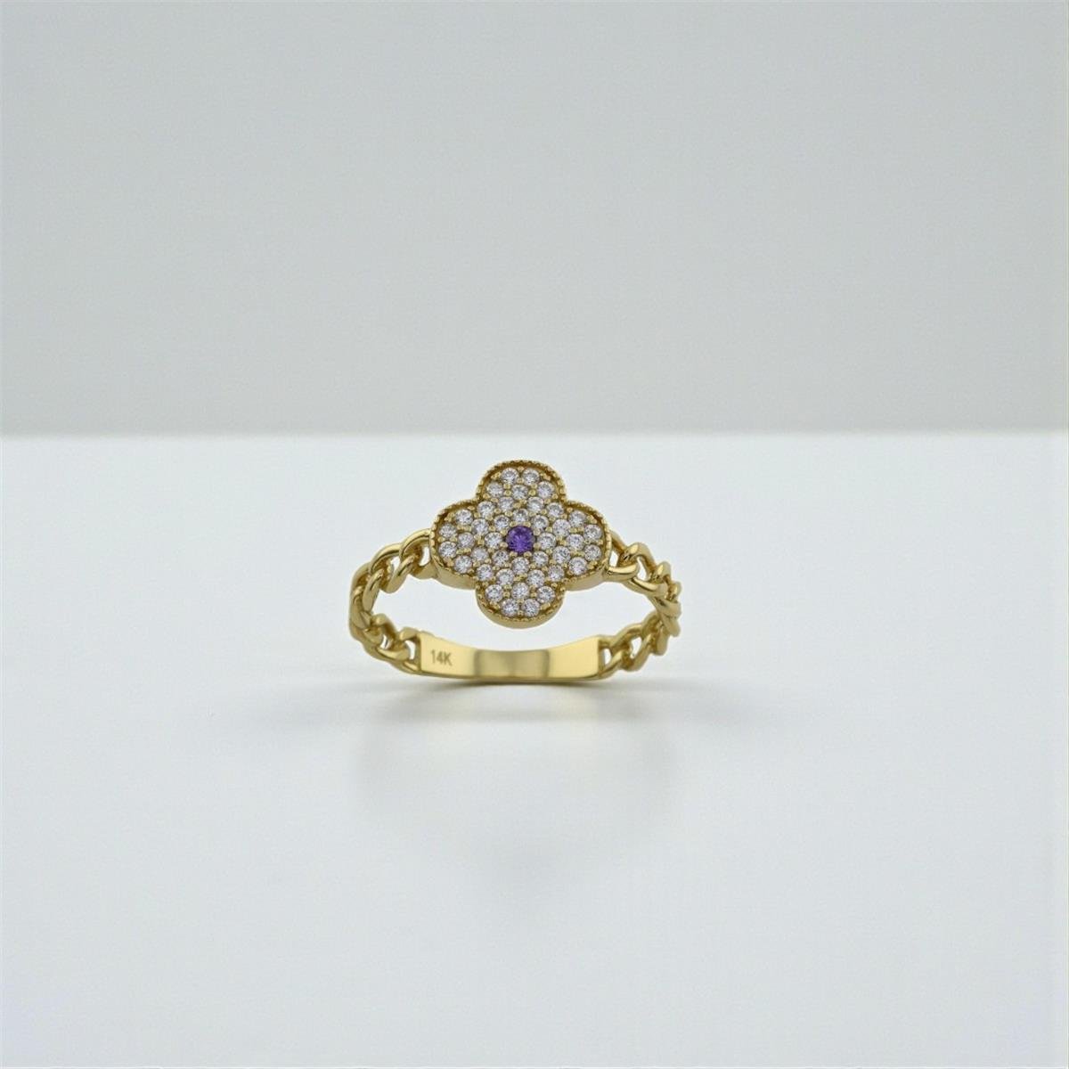 14 Ayar Altın Tasarım Yüzük  -  K218358