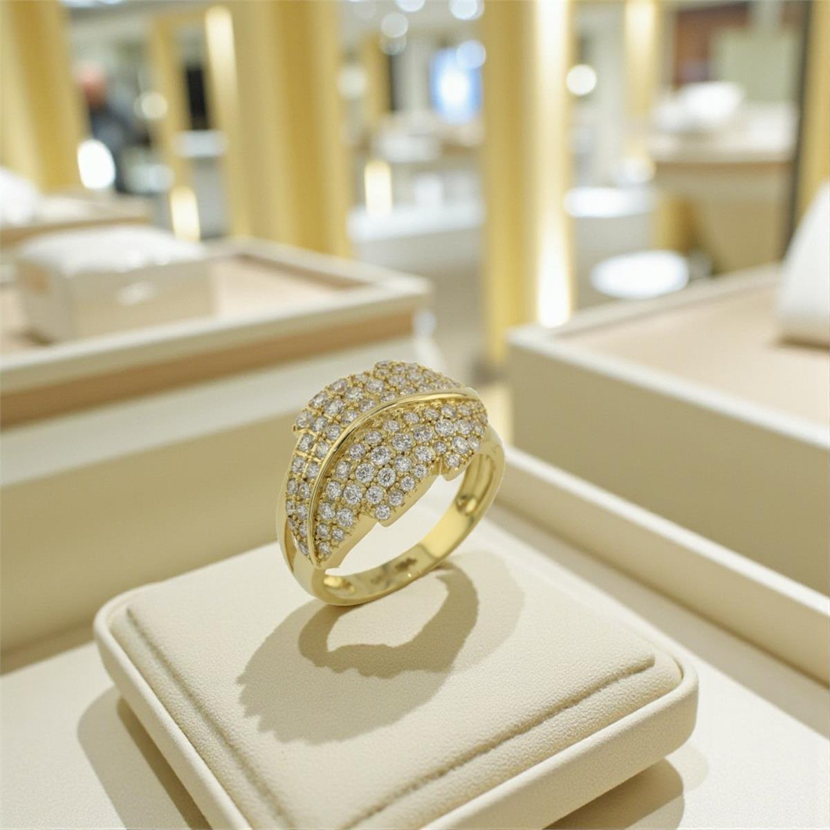 14 Ayar Altın Tasarım Yüzük  -  K222611