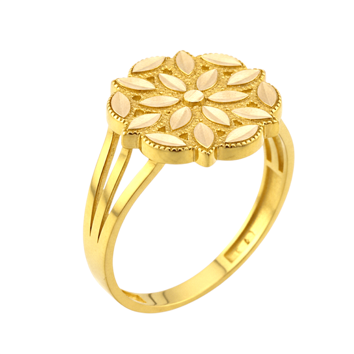 14 Ayar Altın Tasarım Yüzük  -  K234455