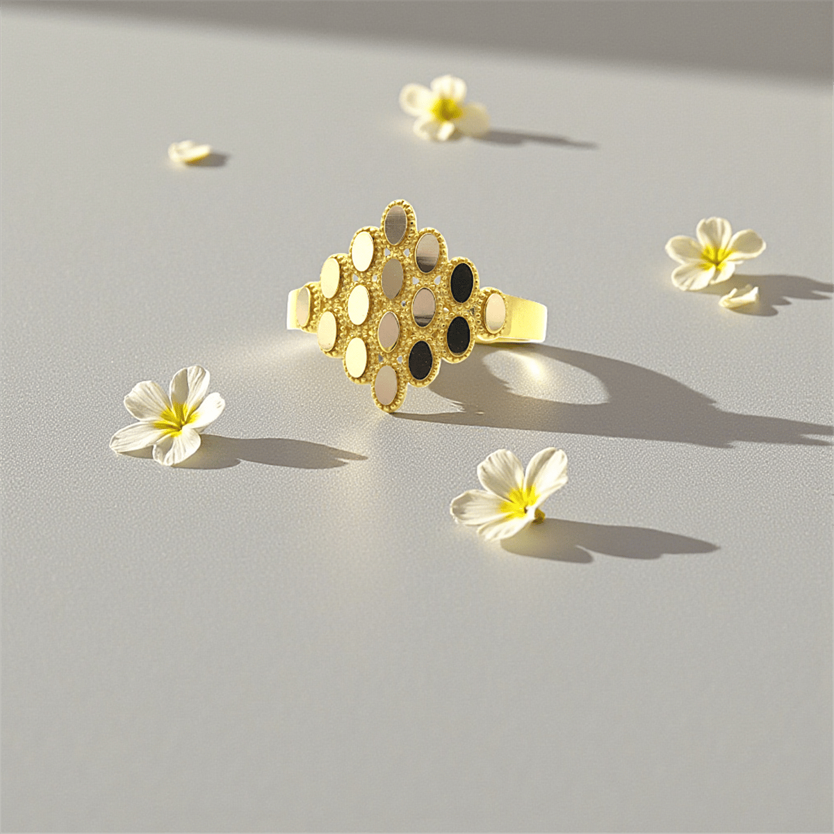 14 Ayar Altın Tasarım Yüzük  -  K234456