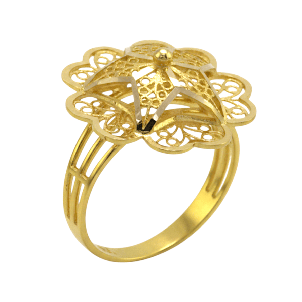 14 Ayar Altın Tasarım Yüzük  -  K234465