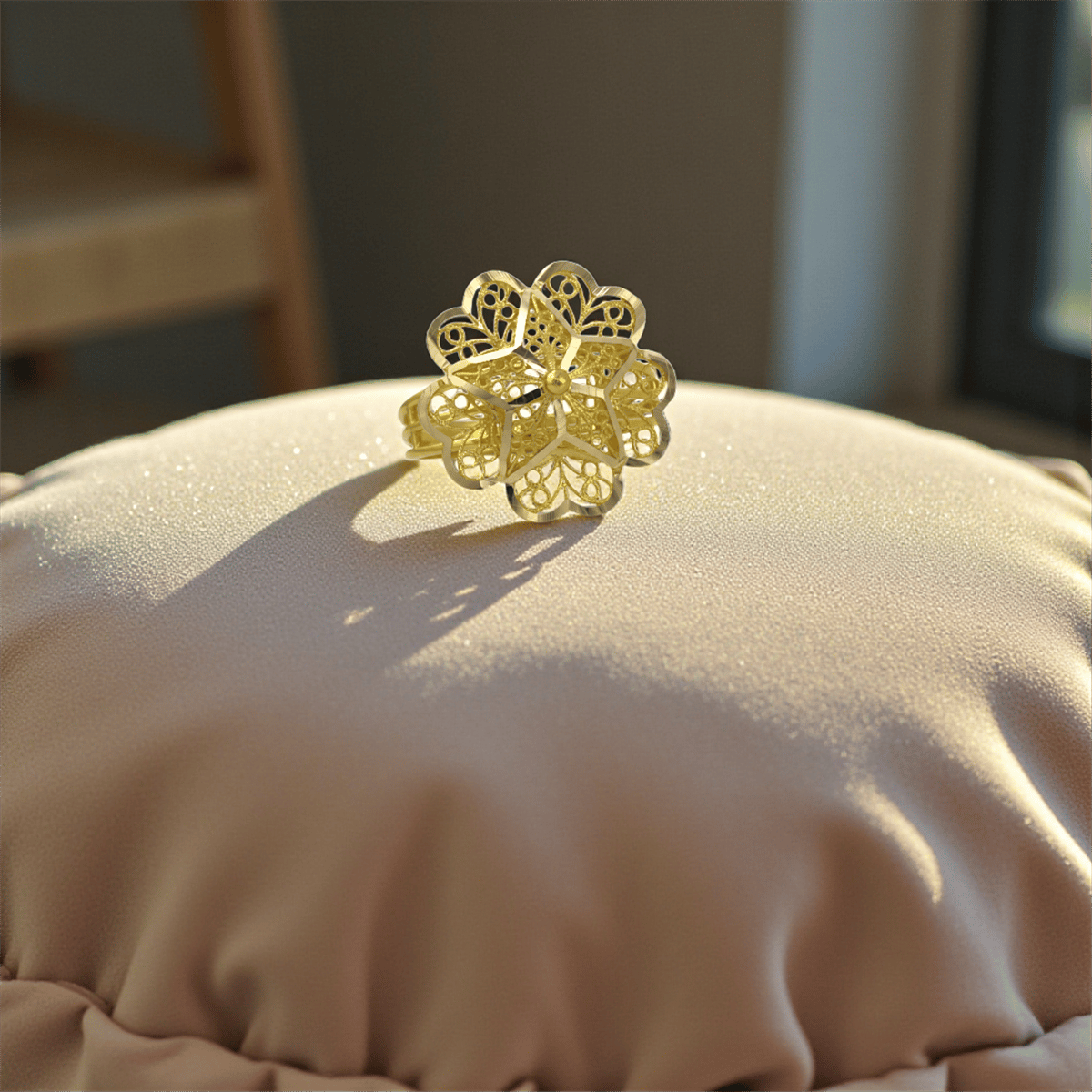 14 Ayar Altın Tasarım Yüzük  -  K234465