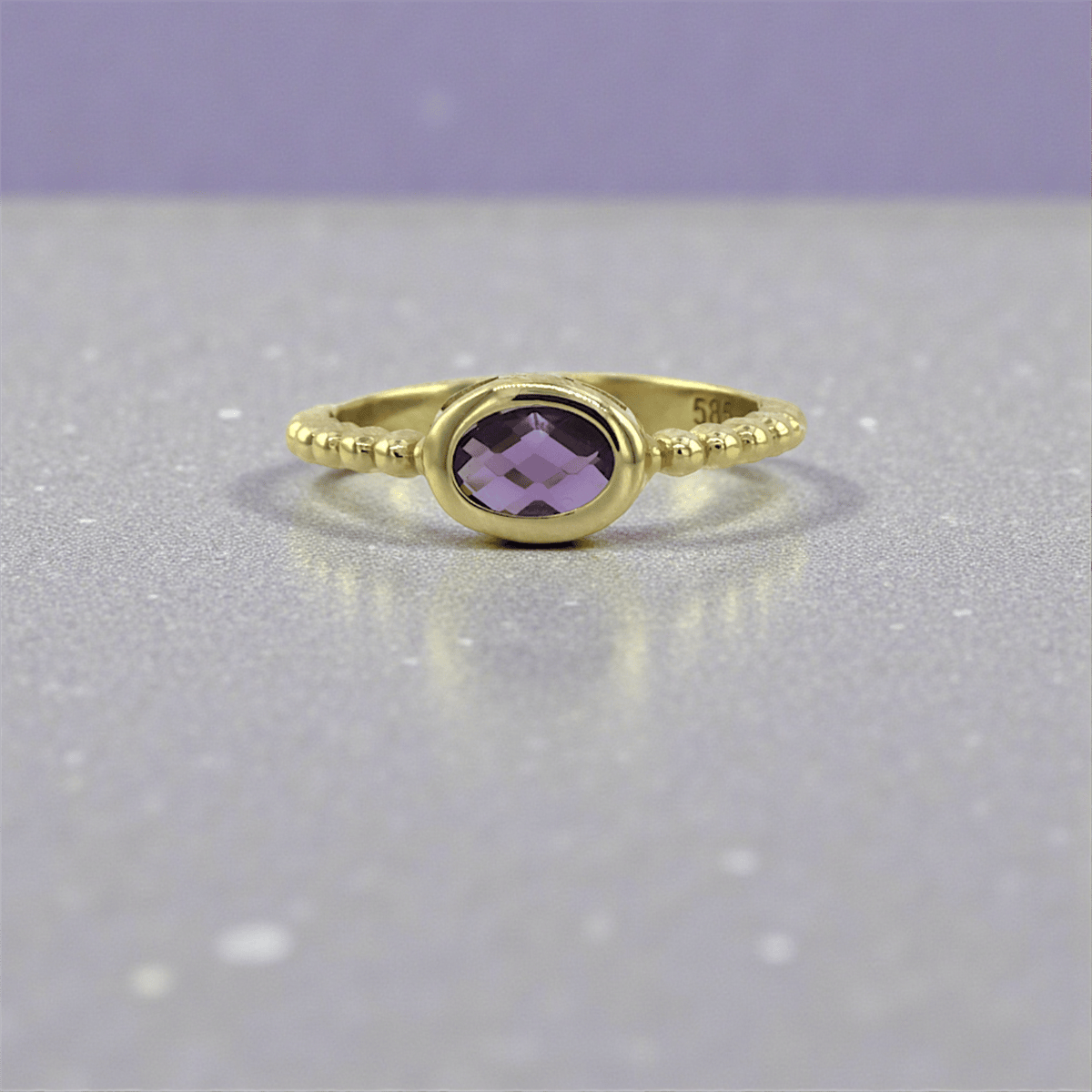 14 Ayar Altın TASLI Yüzük  -  K220191