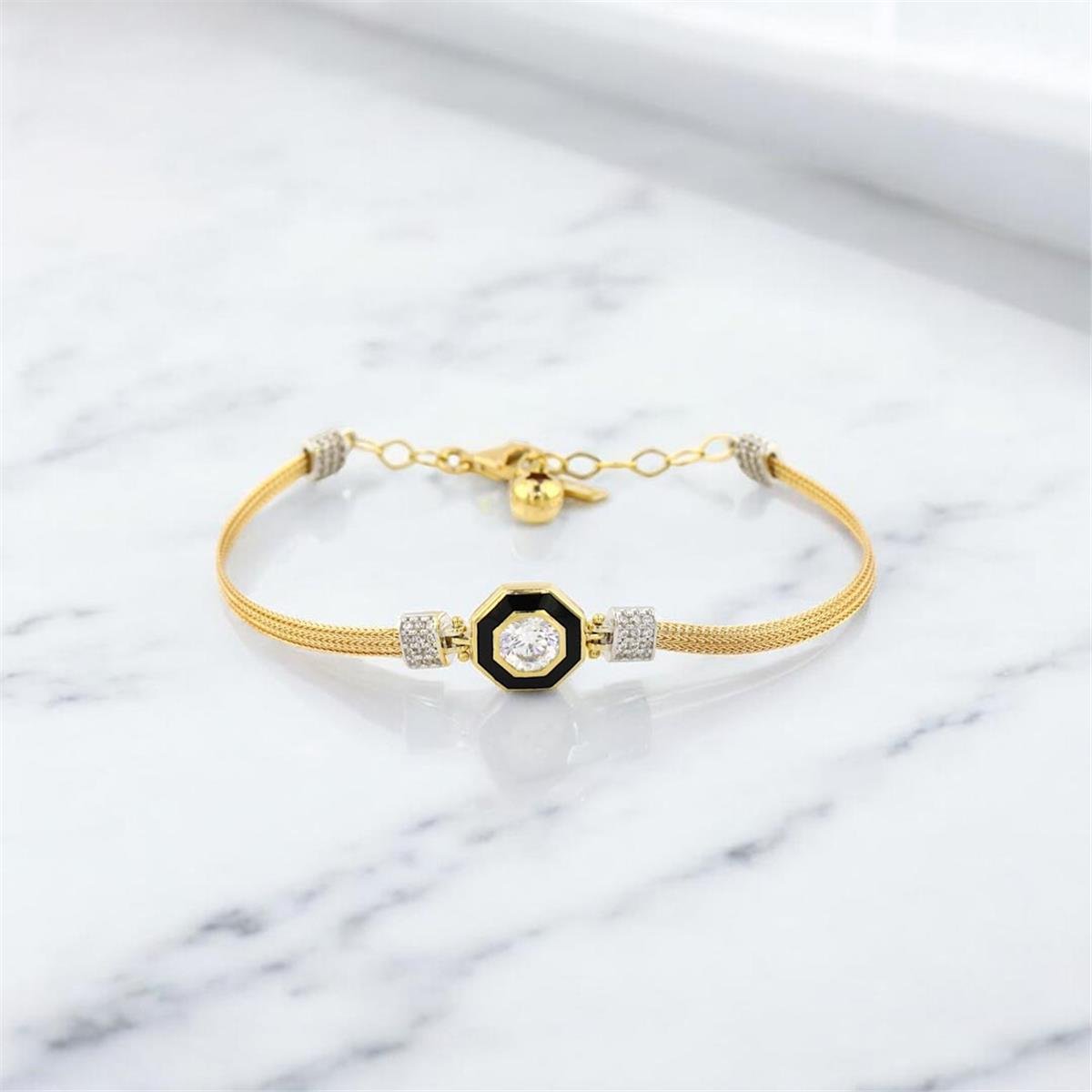 14 Ayar Altın Tektaş Bileklik  -  0184901