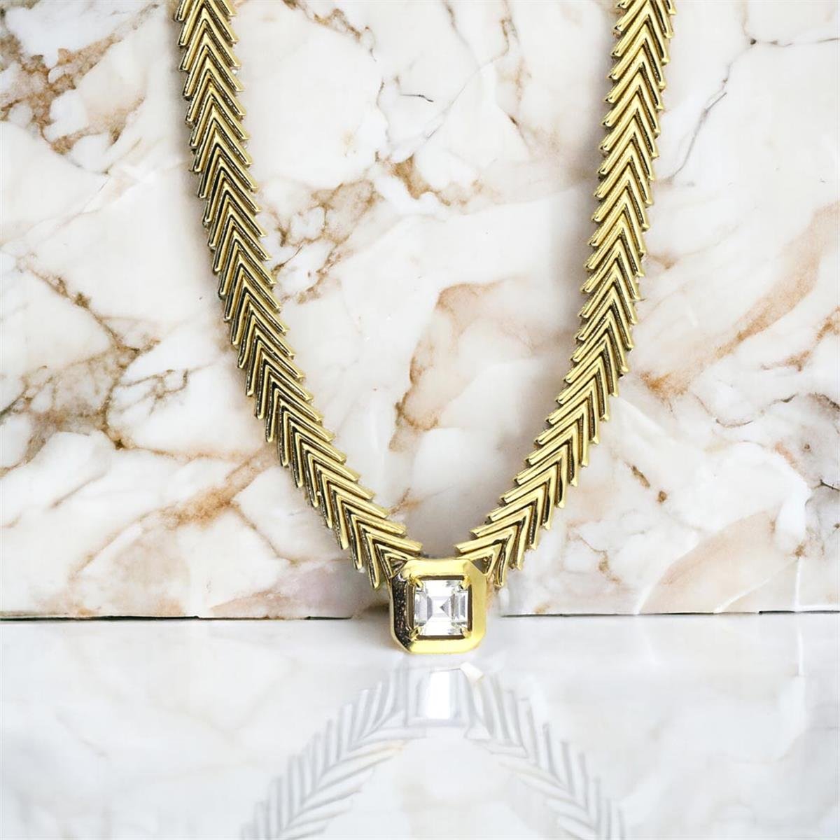 14 Ayar Altın Tektaş Kolye  -  0175734