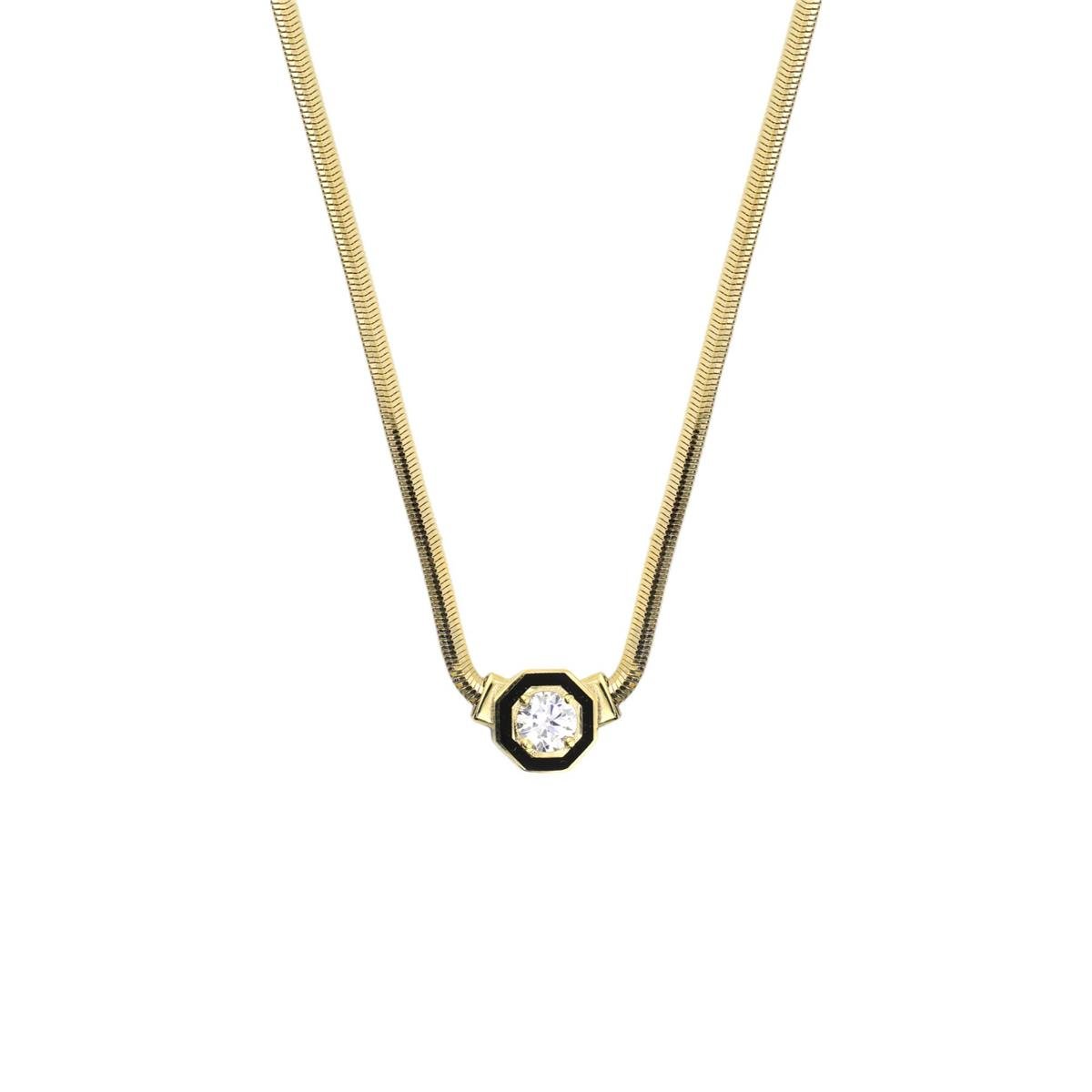 14 Ayar Altın Tektaş Kolye  -  0184718