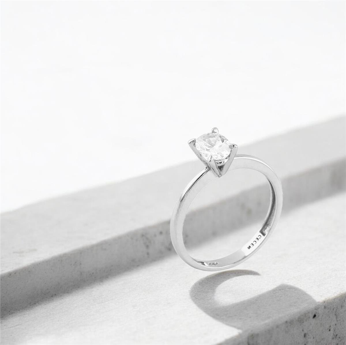 14 Ayar Altın Tektaş Yüzük  -  0198869