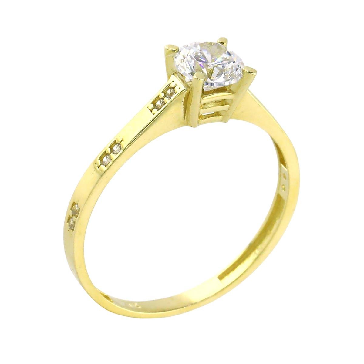 14 Ayar Altın Tektaş Yüzük  -  0201157