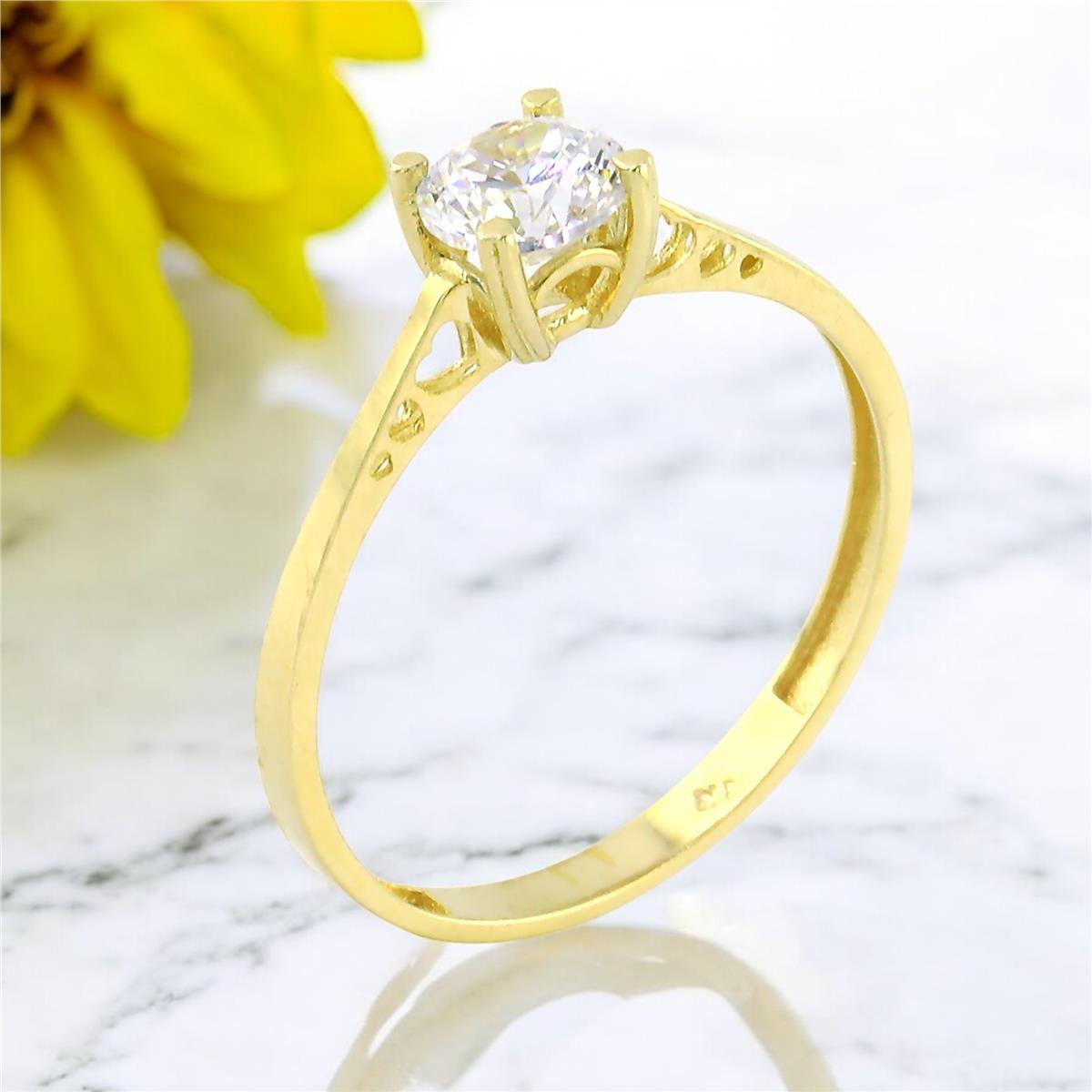 14 Ayar Altın Tektaş Yüzük  -  0201166