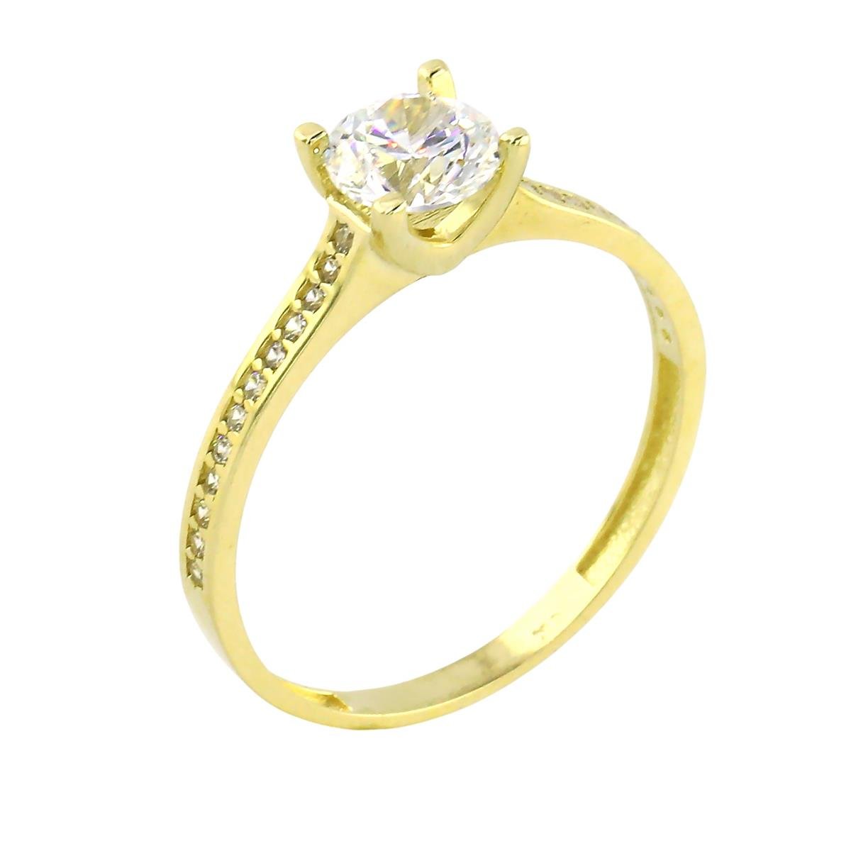 14 Ayar Altın Tektaş Yüzük  -  0201174