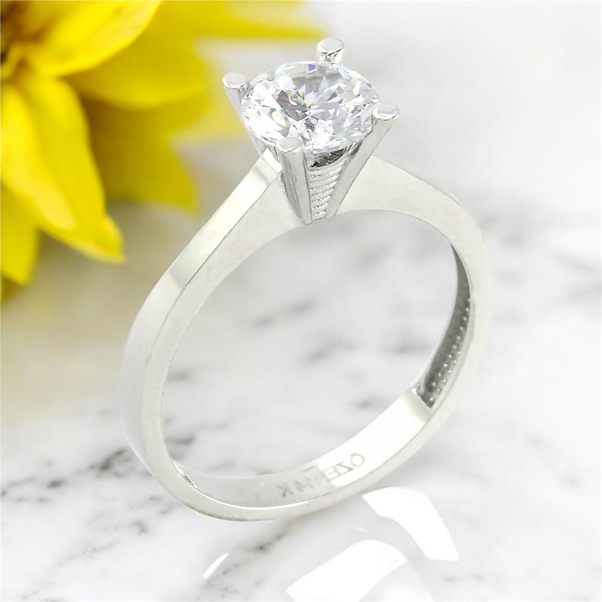 14 Ayar Altın Tektaş Yüzük  -  0201175