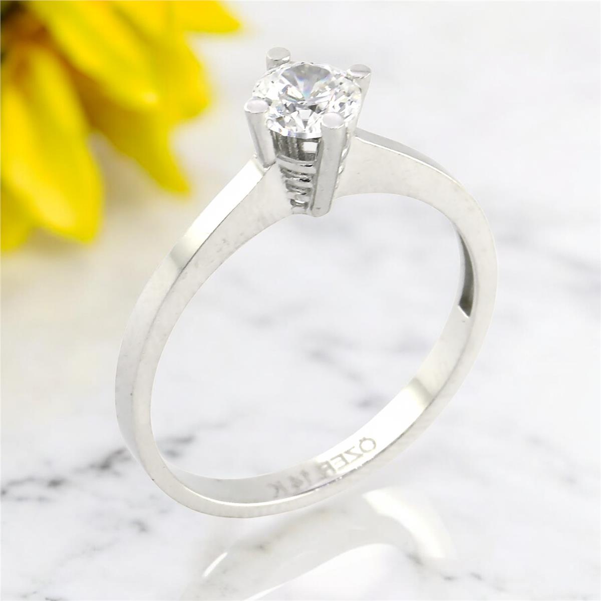 14 Ayar Altın Tektaş Yüzük  -  0201177