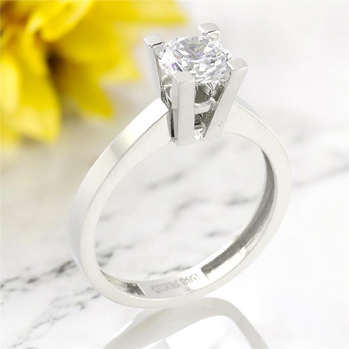 14 Ayar Altın Tektaş Yüzük  -  0201180