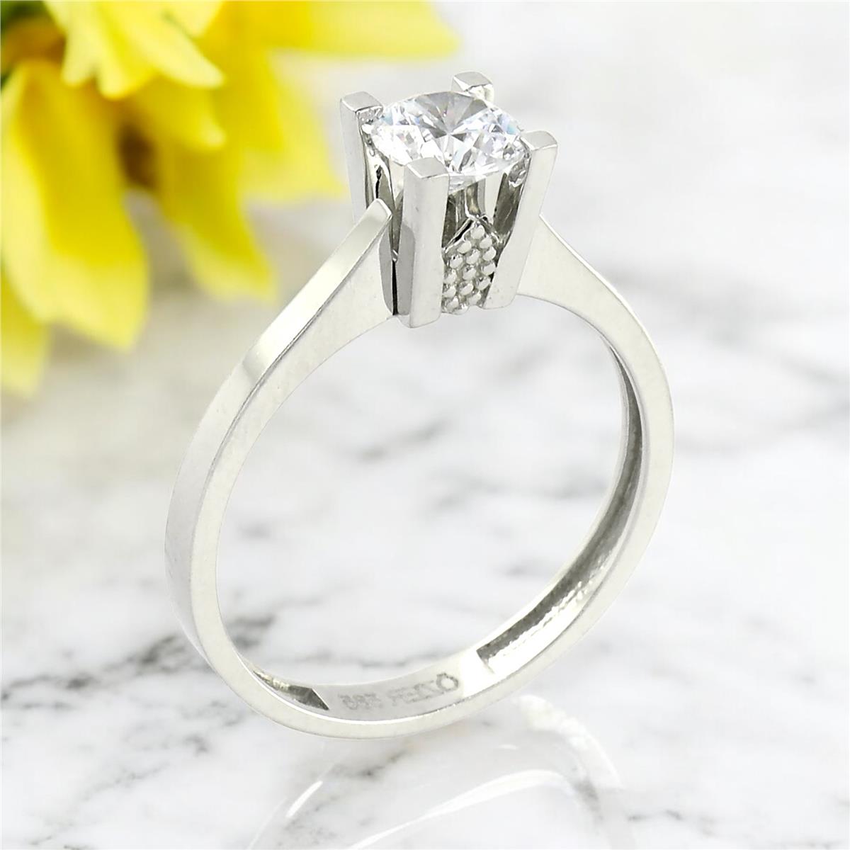 14 Ayar Altın Tektaş Yüzük  -  0201193