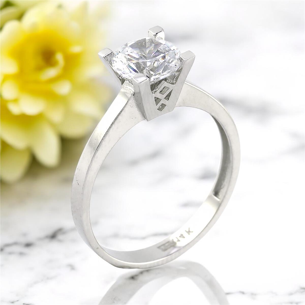 14 Ayar Altın Tektaş Yüzük  -  0201197